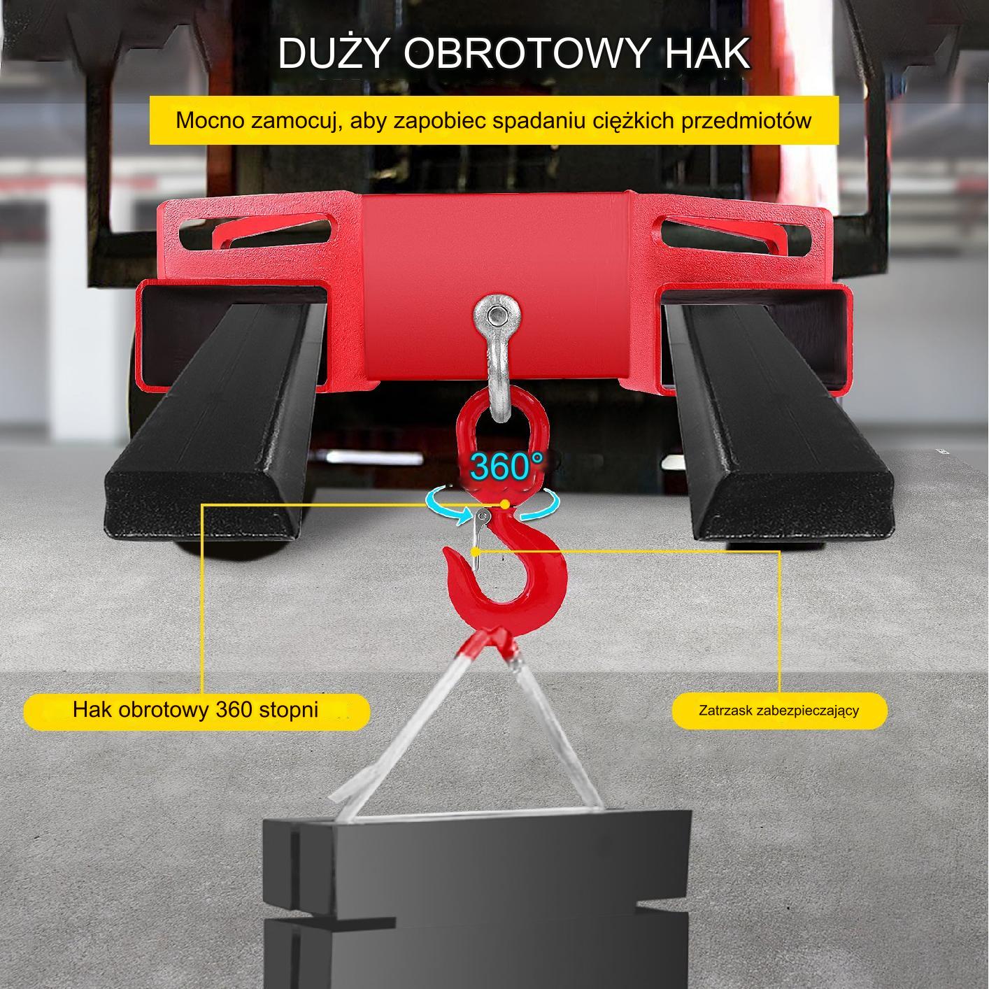 Hak Trawers adapter Uchwyt Hak do wózka widłowego do 3 T - obrazek 6