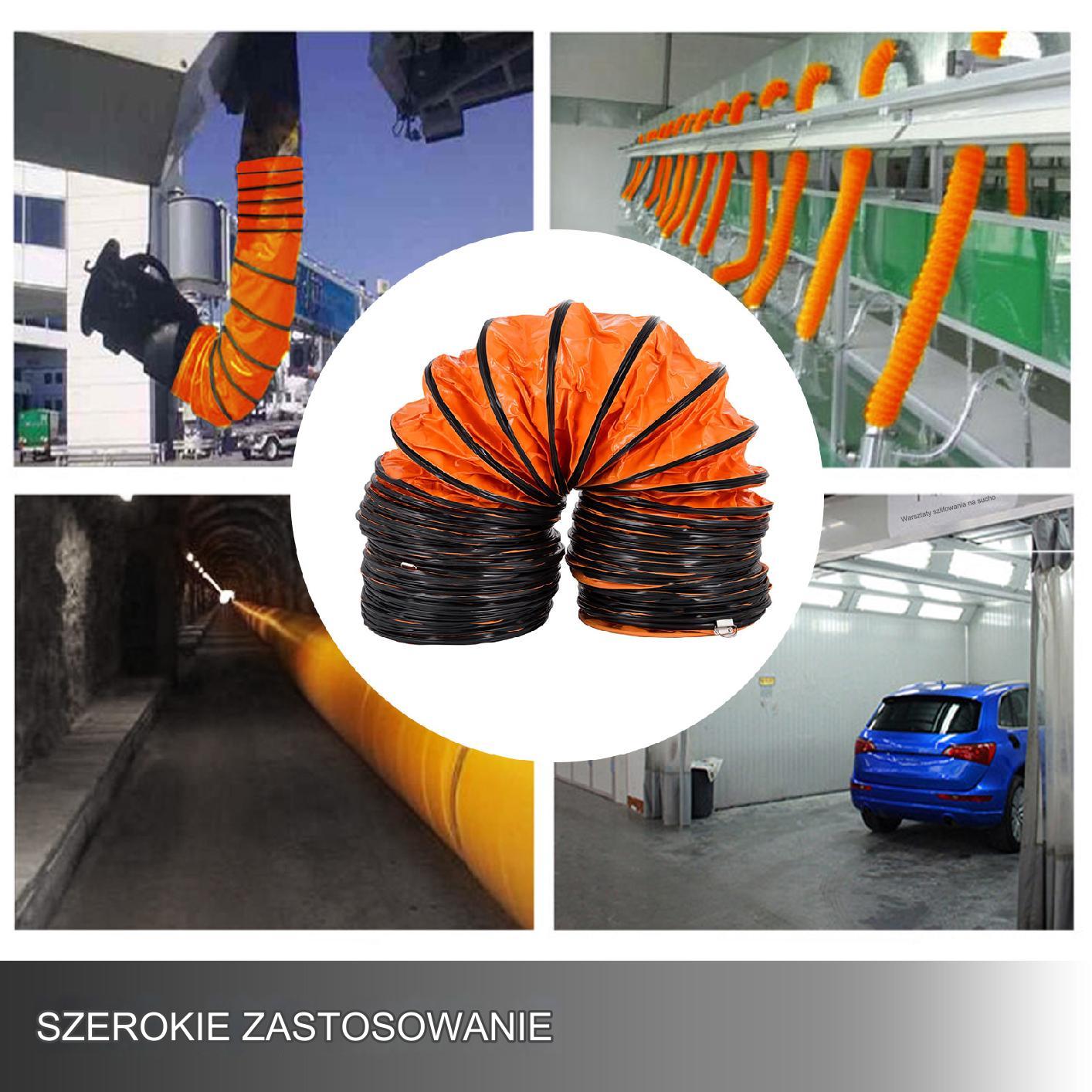 Wąż kanałowy przewód wentylator wyciąg 8 m 31 cm mocny odporny Premium BHP - obrazek 6