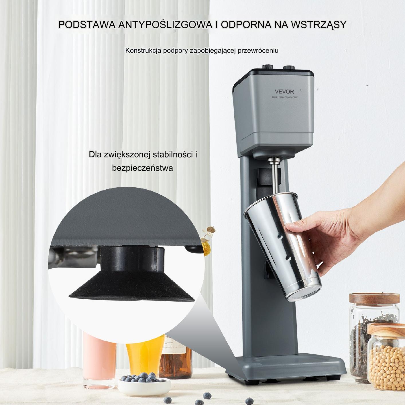 Koktajler blender kuchenny kielichowy gastronomiczny 375W 820ml - obrazek 6