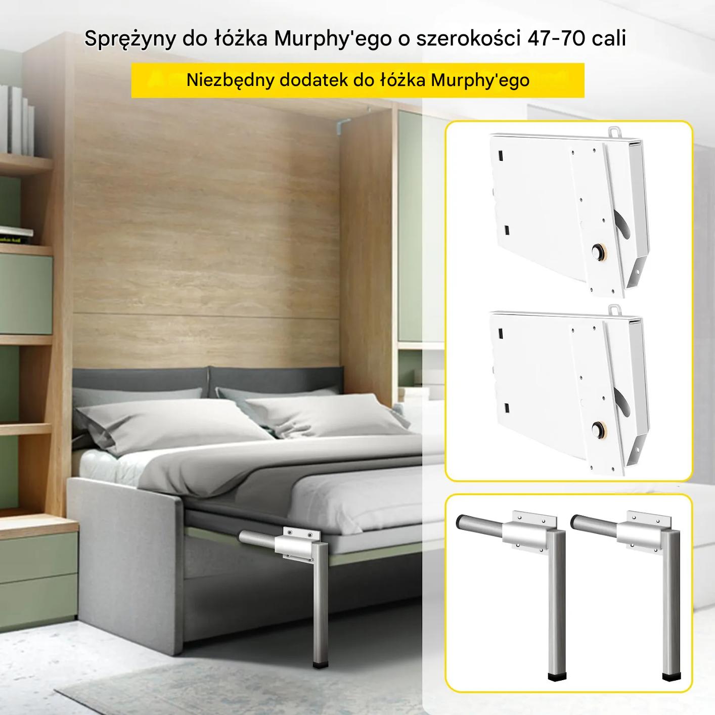 Sprężyny montażowe do łóżka king/queen, mocne, DIY, biały - obrazek 5