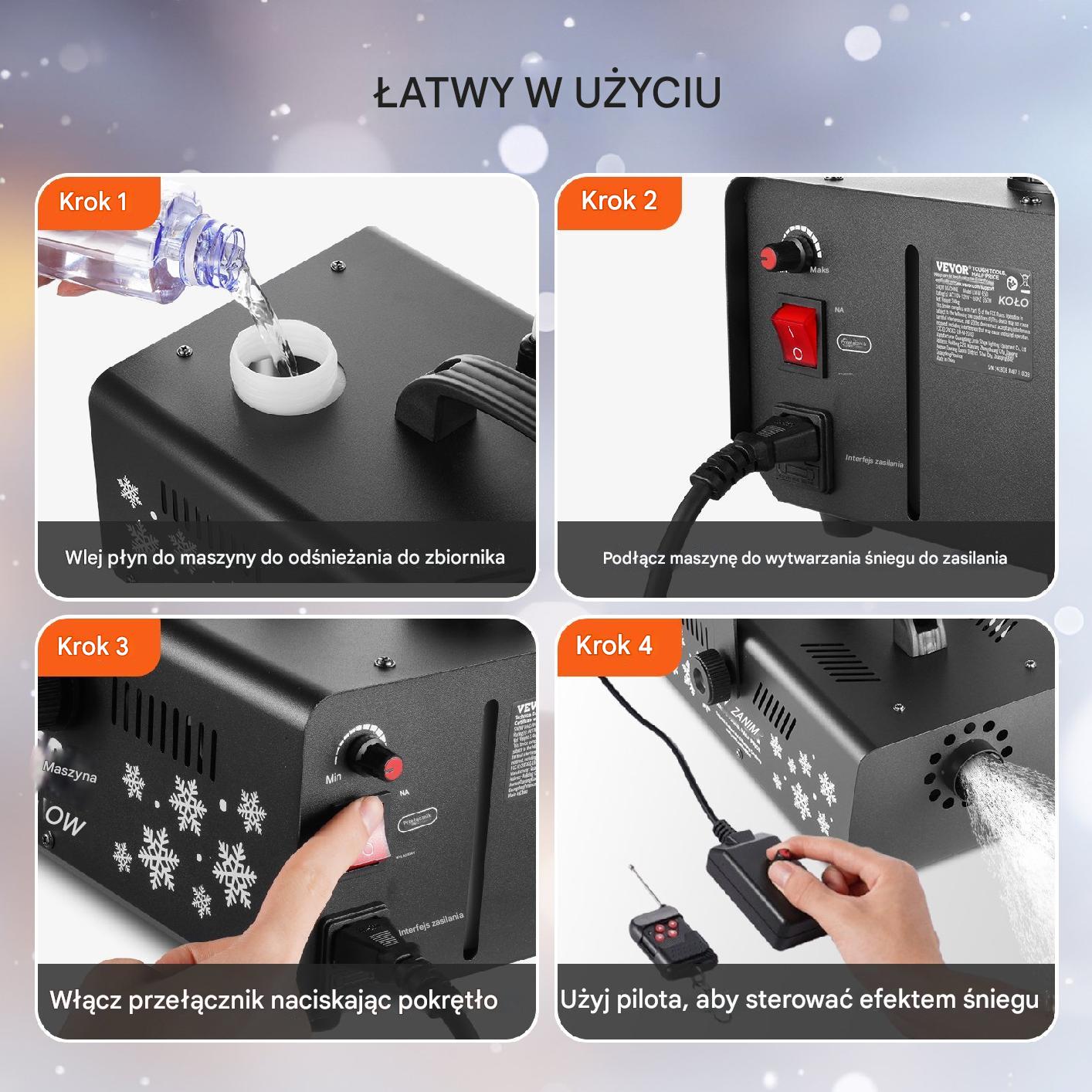 Wytwornica śniegu z pilotem 650 W - obrazek 5
