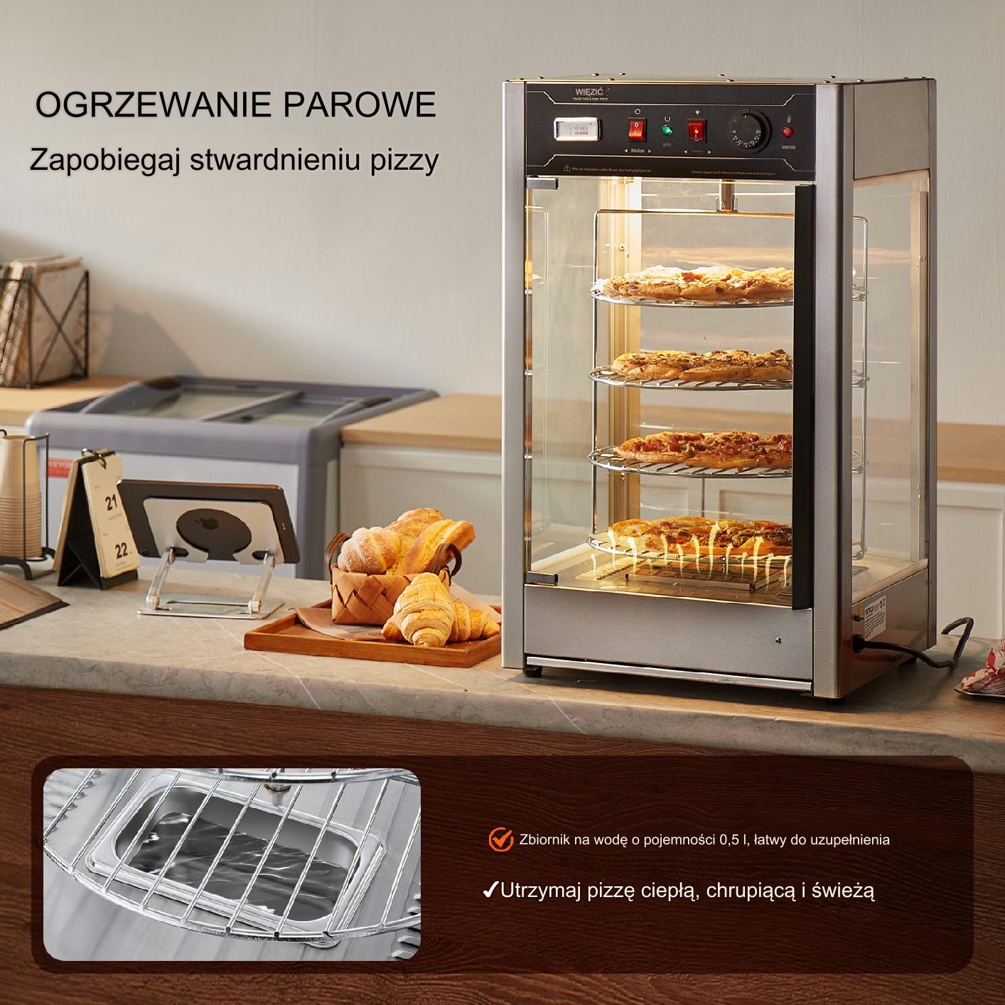 Witryna grzewcza pogrzewacz do żywności 4-poziomy 800W - obrazek 6