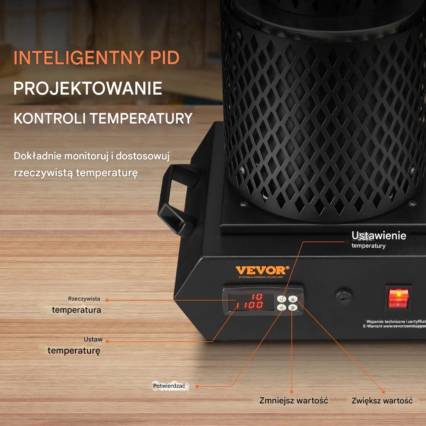 Piec do topienia metali 1350W 1150°C tygiel 1kg i 3kg do złota srebra - obrazek 4