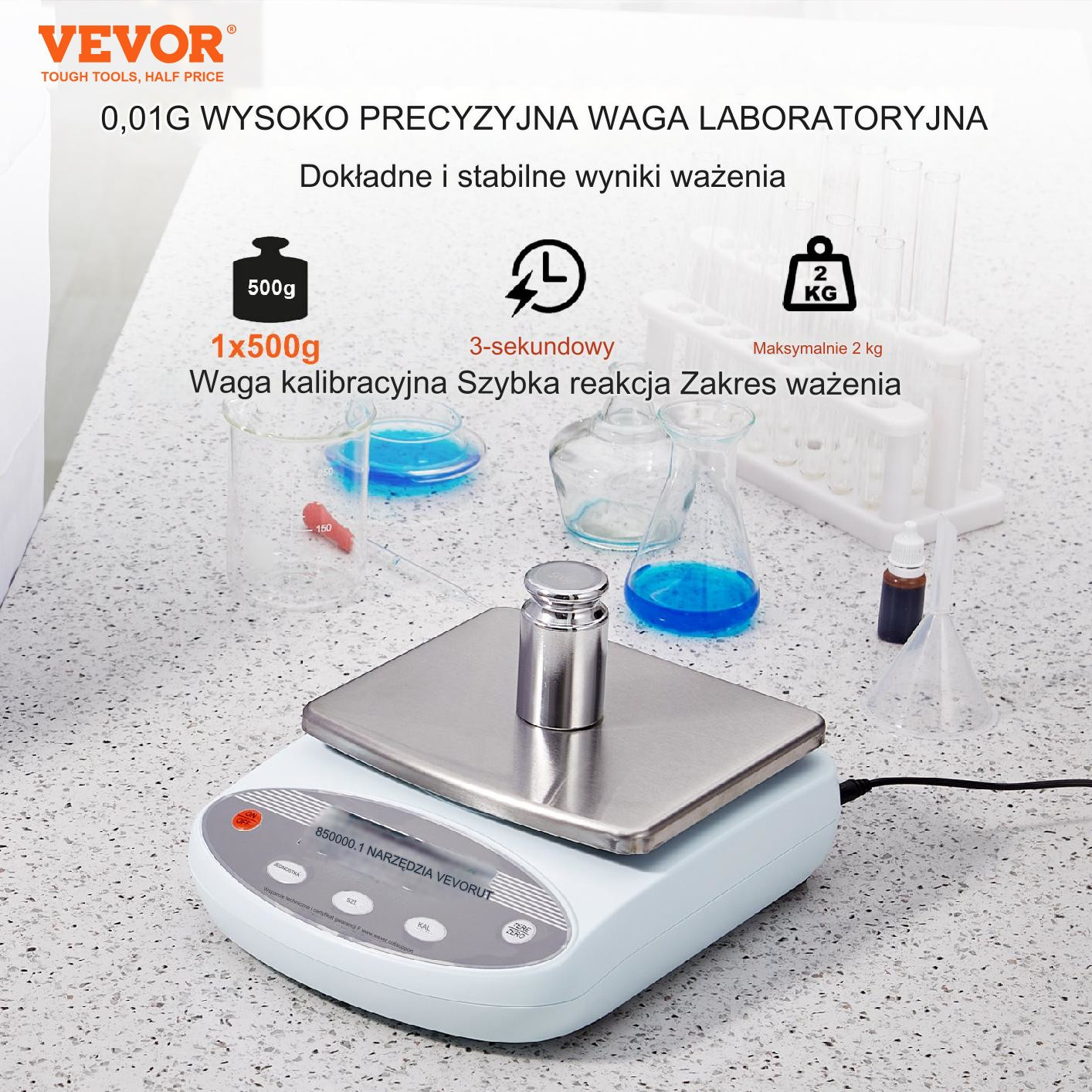 Laboratoryjna waga analityczna 2000g/0,1g - obrazek 6