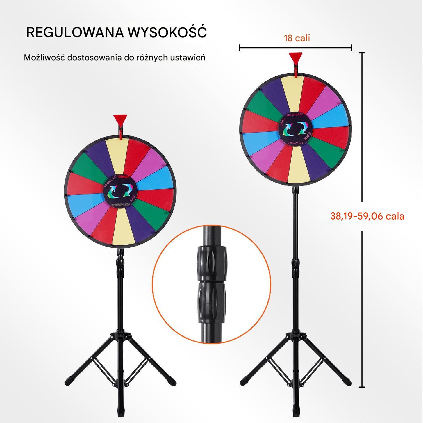 Koło fortuny do losowania nagród – tablica ścieralna gra imprezowa 60x153cm - obrazek 4