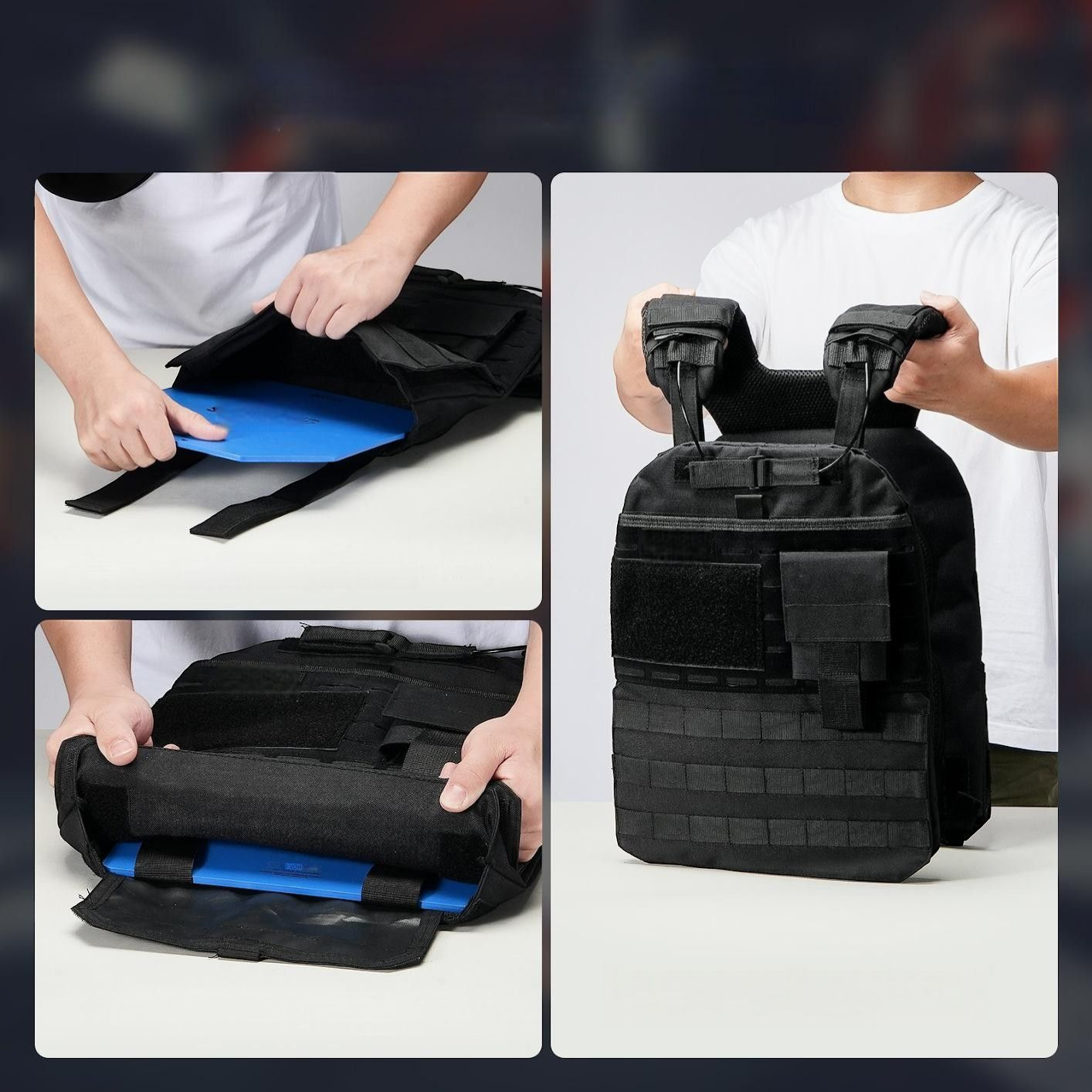 Obciążniki do kamizelki treningowej 2 x 2,6 kg - obrazek 6