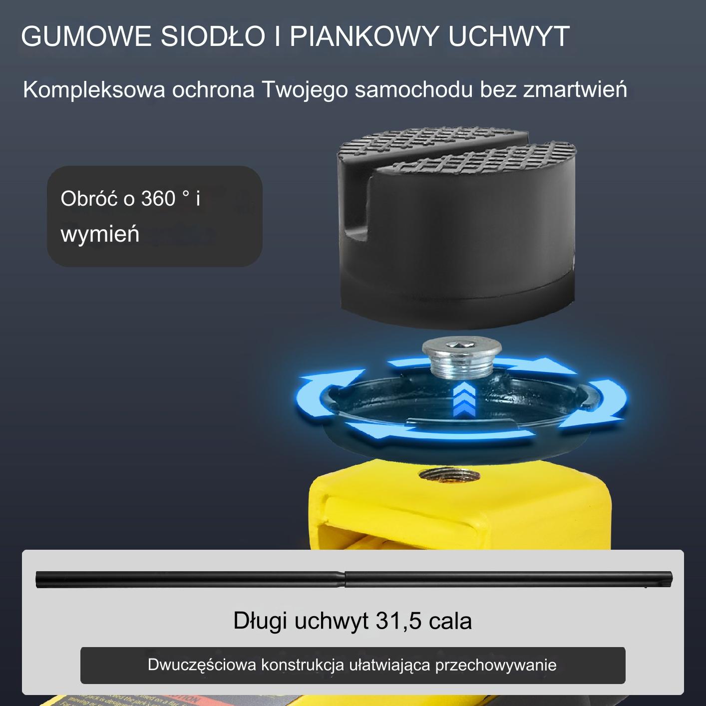 Podnośnik Hydrauliczny Niskoprofilowy Lewarek Żaba 2.5 T - obrazek 7