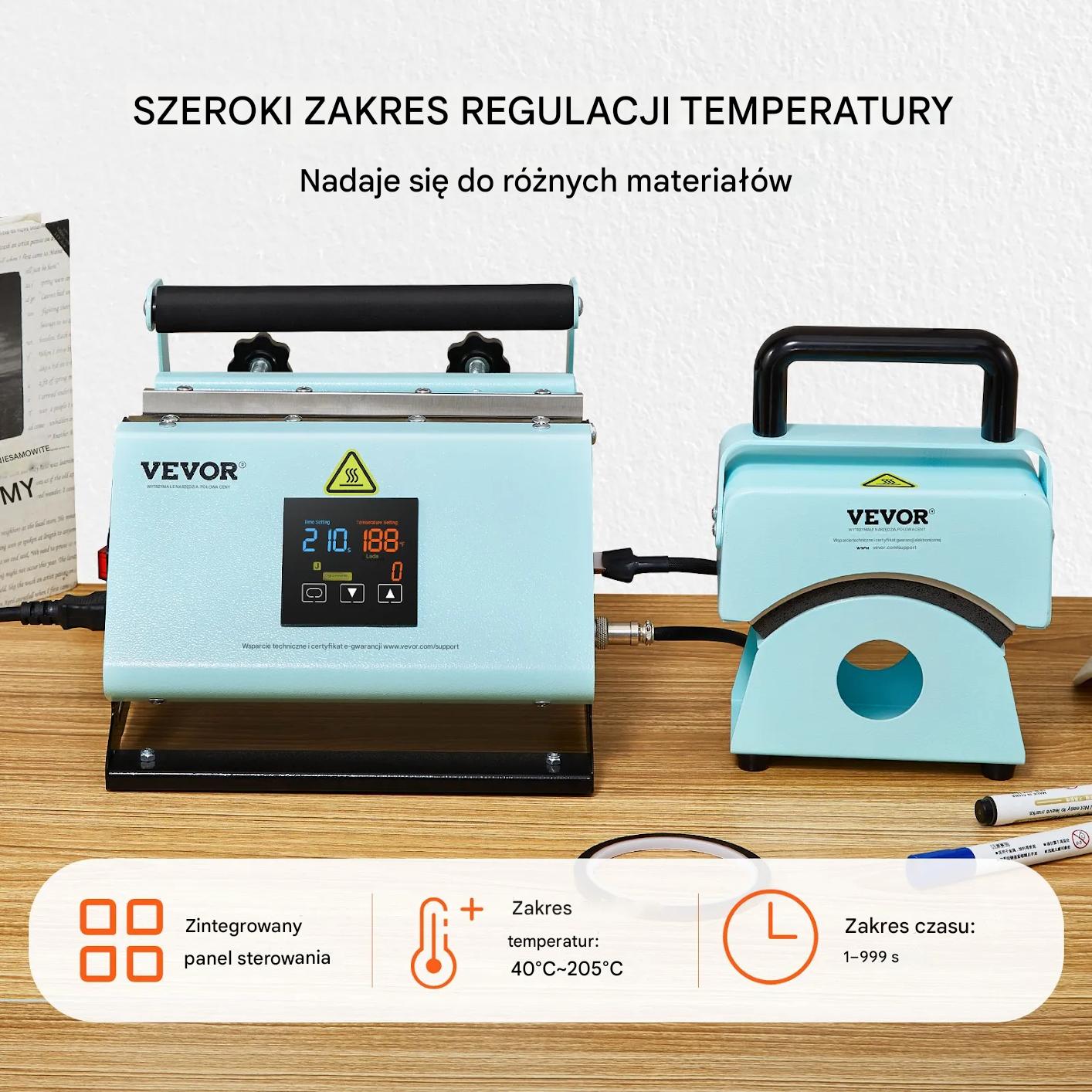 Prasa sublimacyjna do czapek i kubków 2w1 regulacja czasu i temperatury - obrazek 6