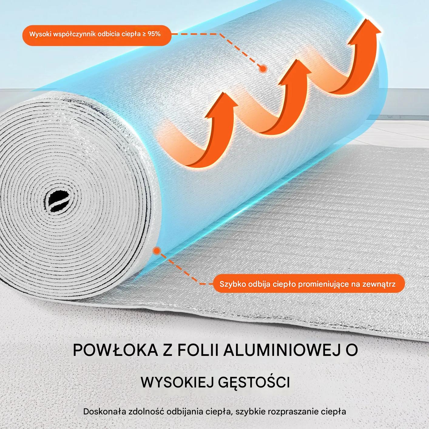 Folia termoizolacyjna 122x1524 cm dwustronna izolacja piankowa garaż dom - obrazek 5