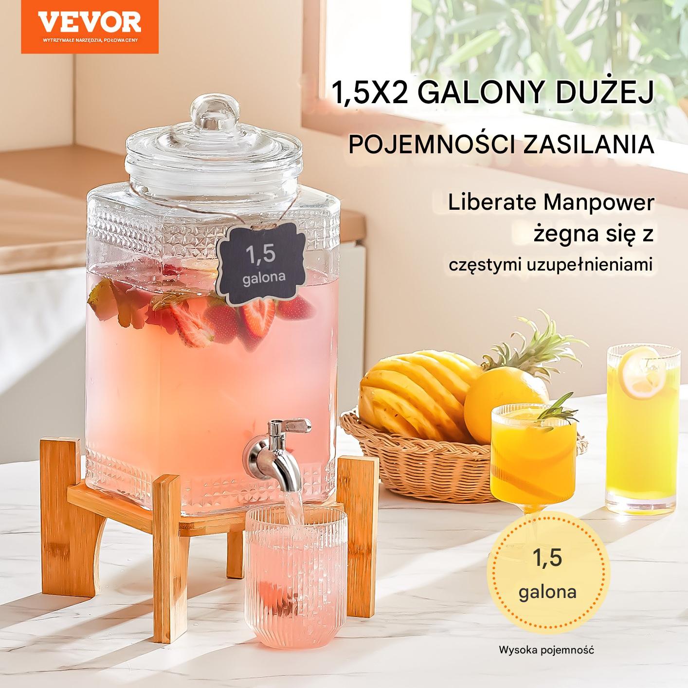 Dyspenser do napojów z kranikiem ze stali nierdzewnej – Pojemność 5,5 L - obrazek 6