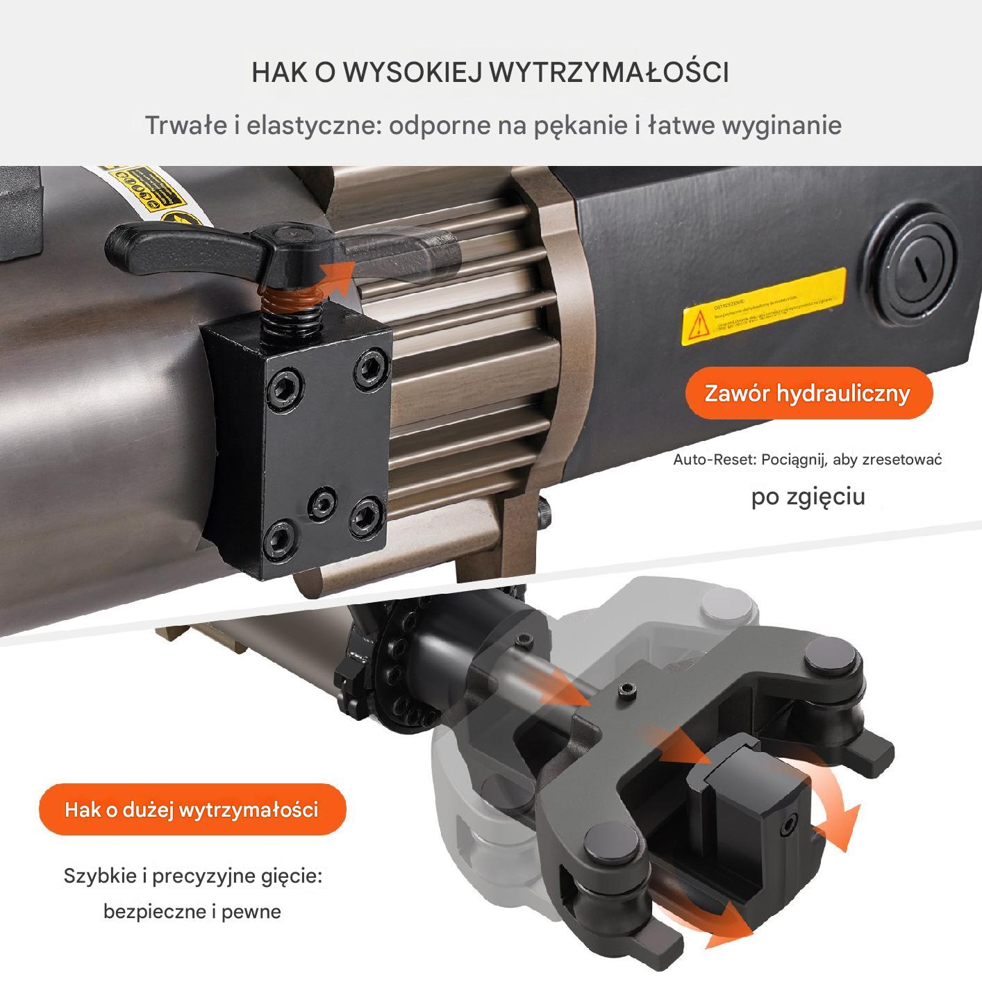 Elektryczna hydrauliczna giętarka do rur 2000W 20-32mm - obrazek 6