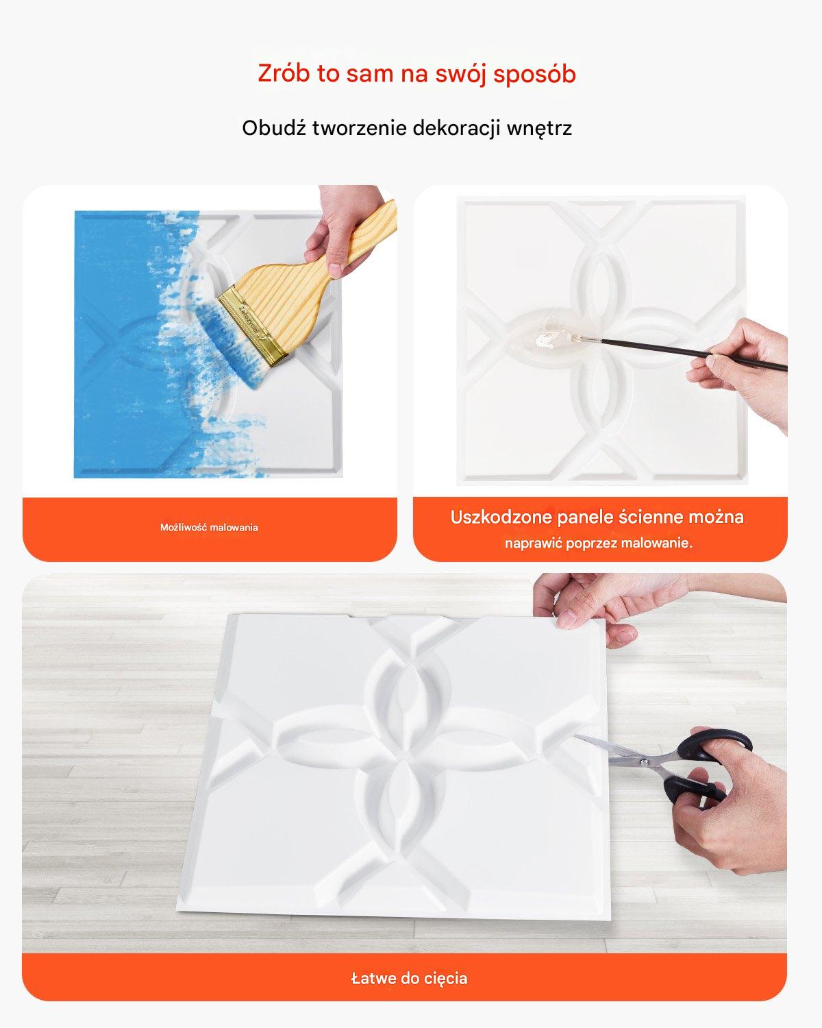 Panele Ścienne 3D - Białe Kwiaty 2.97 m² - obrazek 4