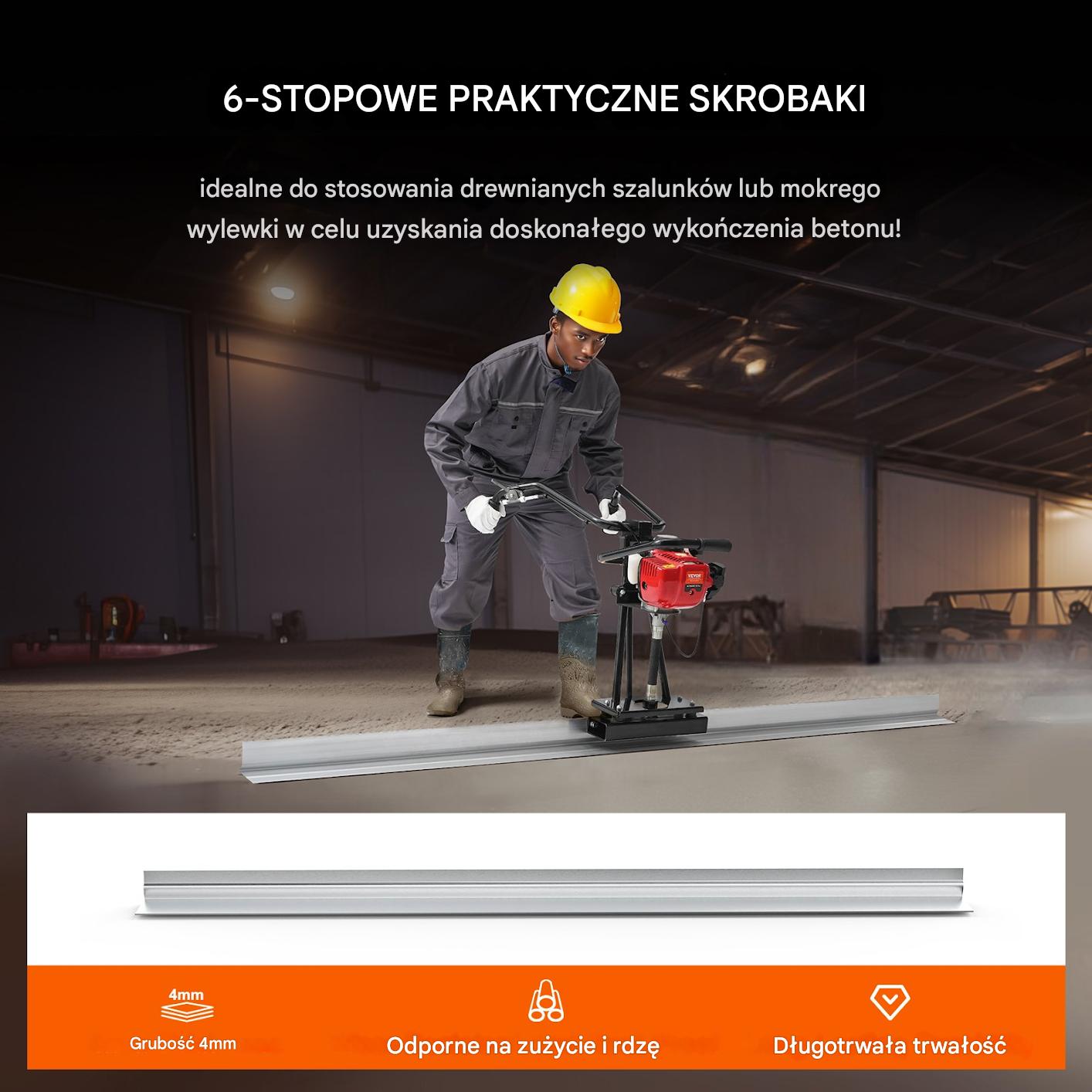 Listwa wibracyjna łata spalinowa do betonu 337 cm 1160 W - obrazek 4
