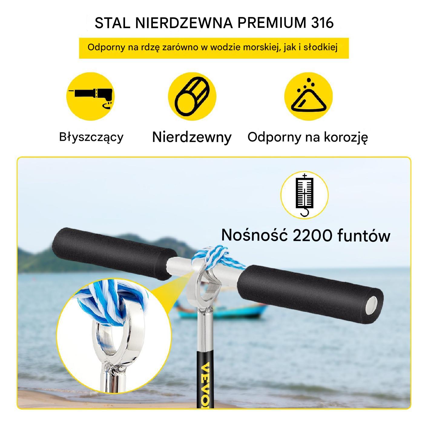 Kotwica do Piasku 45 cm Ponton Kajak - obrazek 3