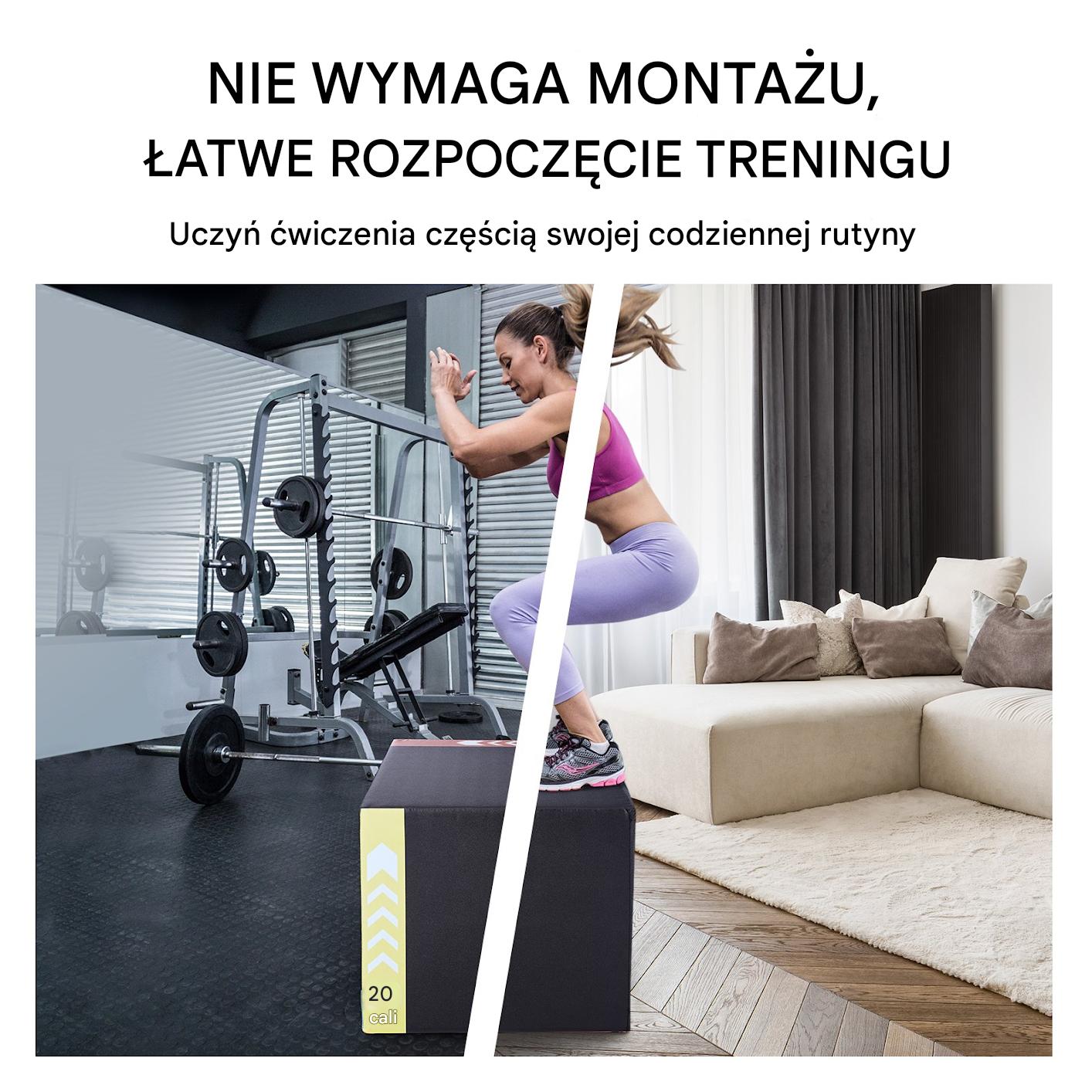 Skrzynia crossfit plyometryczna JUMP BOX 3w1 50 x 60 x 76 cm - obrazek 5