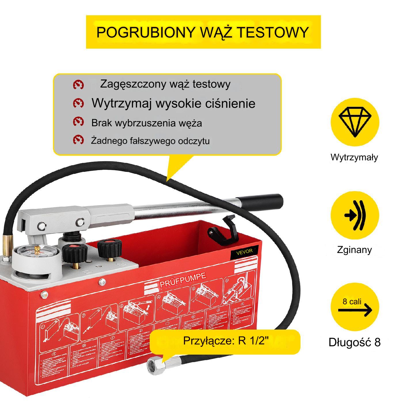 Pompa do testowania ciśnienia hydrostatycznego 50 barów - obrazek 7
