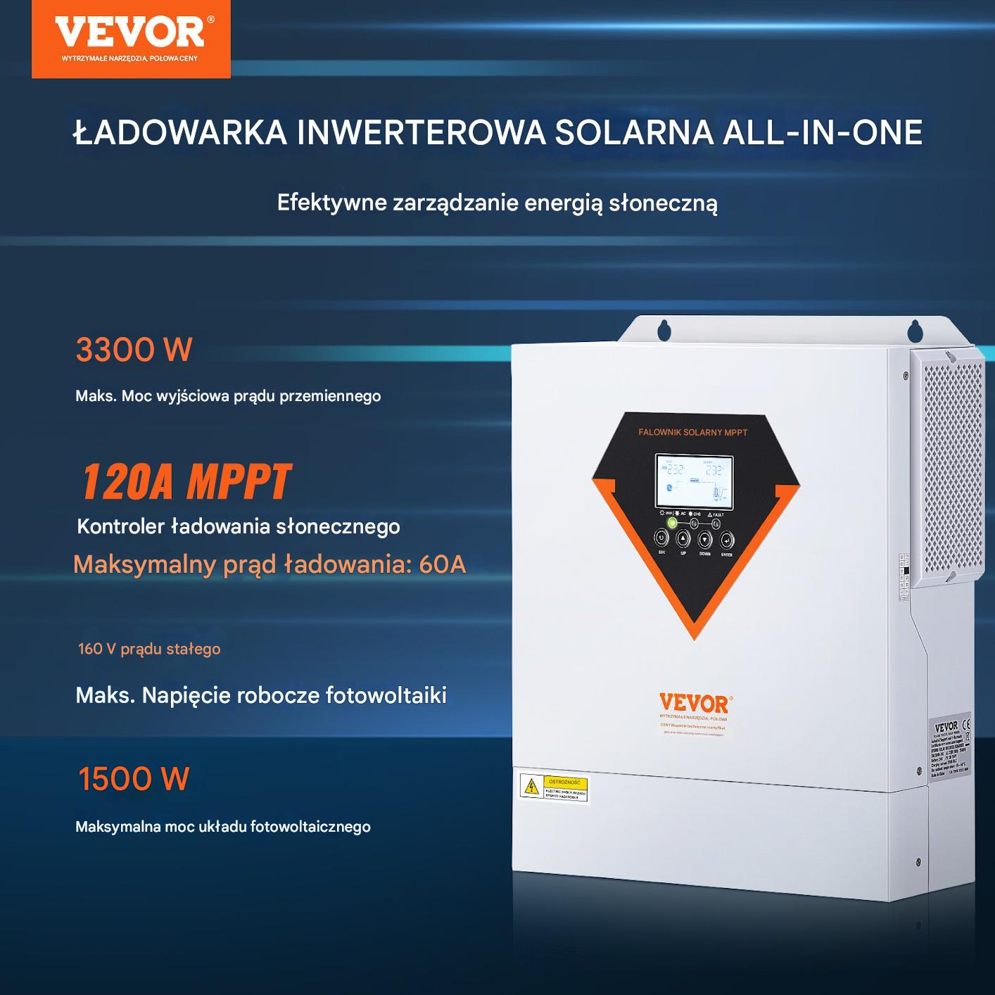Przetwornica solarna inwerter solarny falownik 3500 W 230 V - obrazek 7
