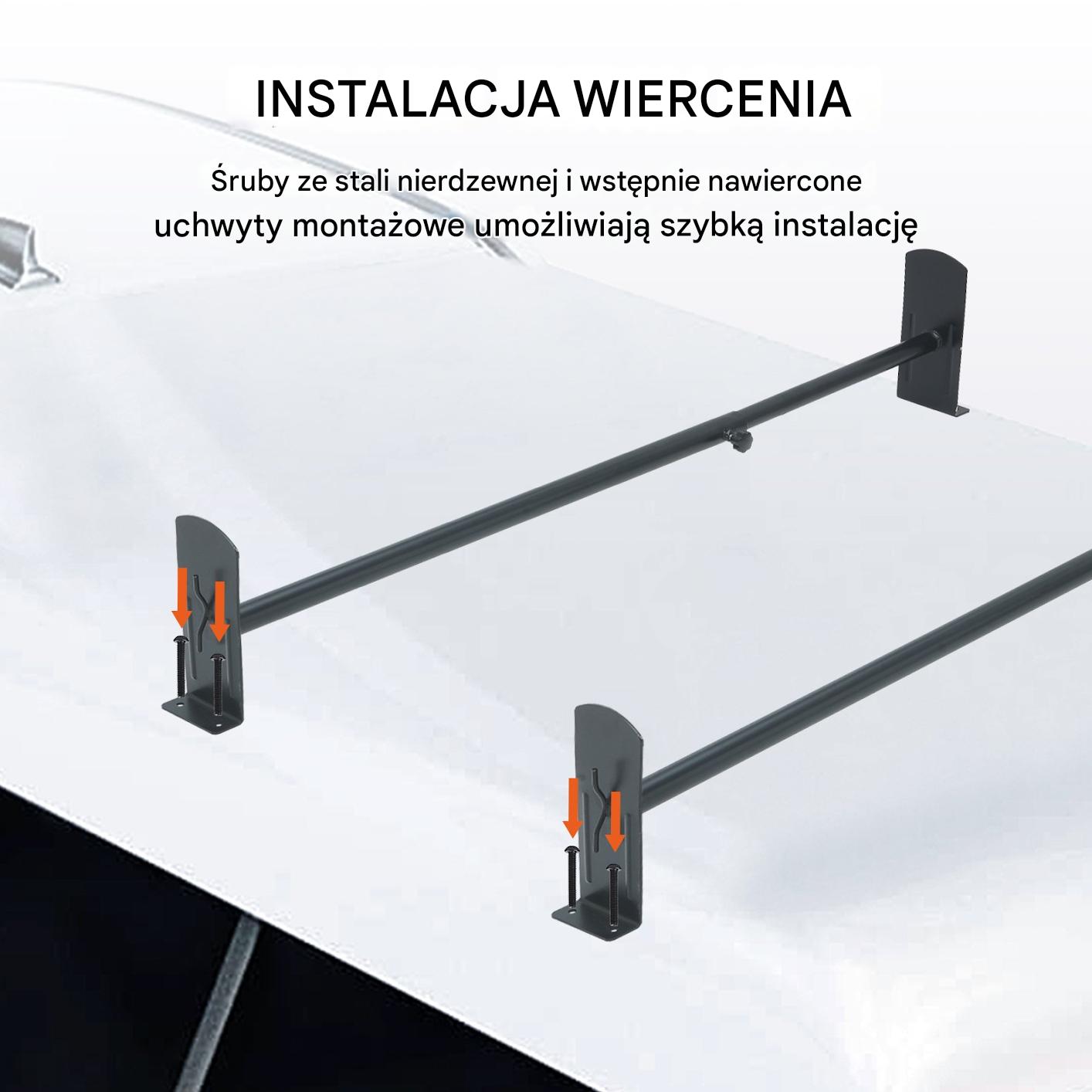Bagażnik Dachowy do Vana Stalowy – 2 Szt. Udźwig 227 kg - obrazek 5