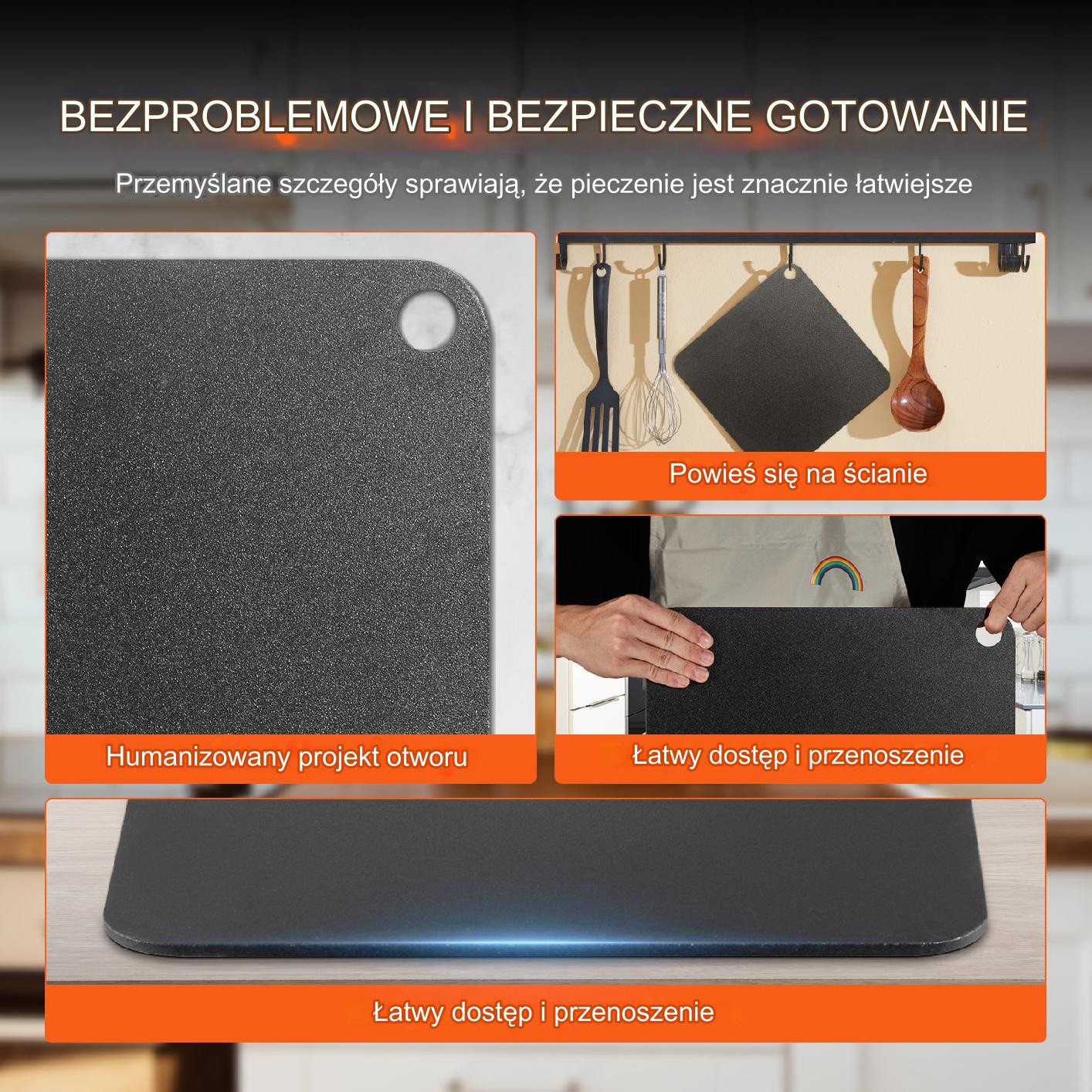 Stalowy Kamień Stal do Pizzy 340 x 250 x 6 mm - obrazek 4