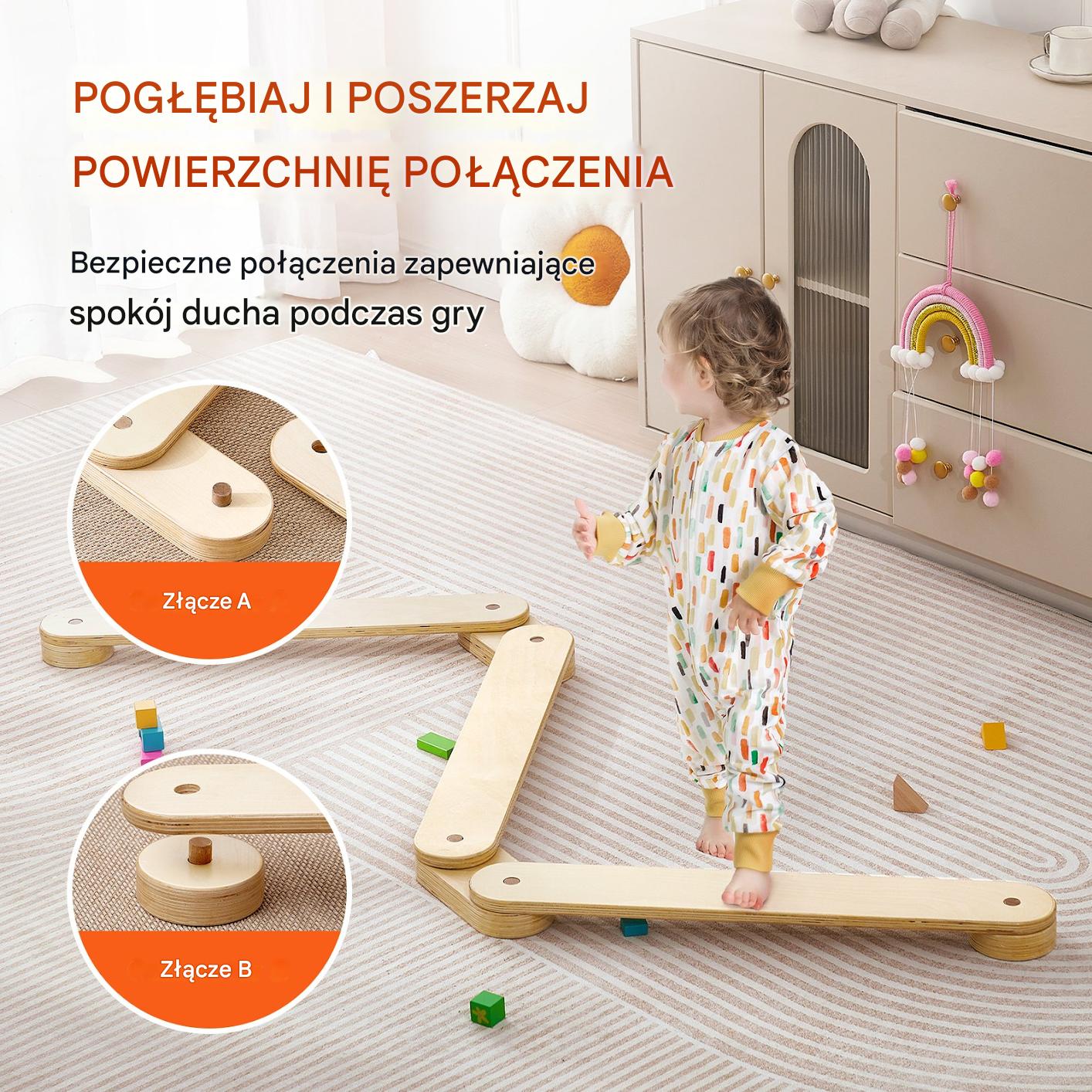 Zestaw równoważni i kamieni balansujących dla dzieci – 3 szt. - obrazek 3