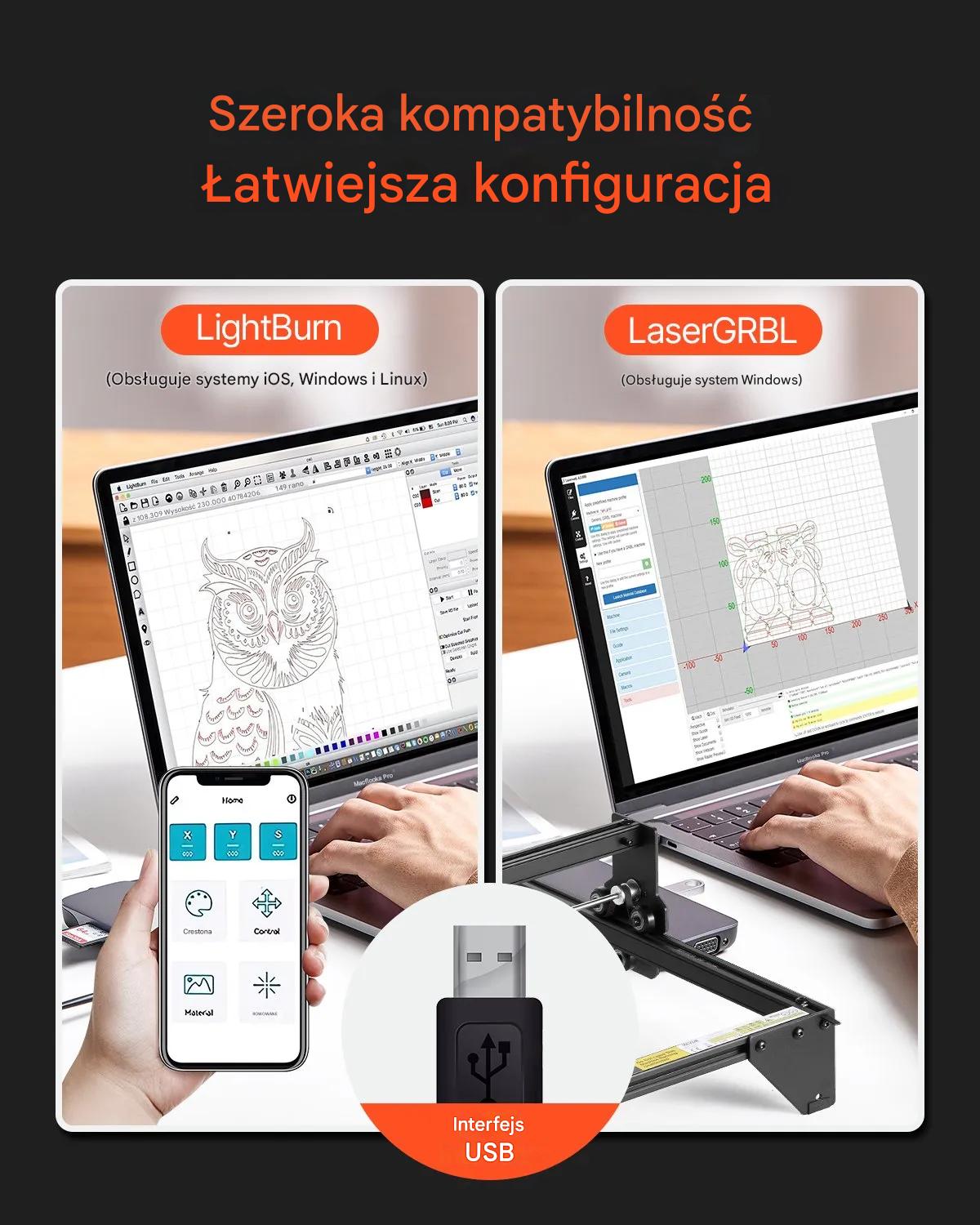 Grawer wycinarka laserowa Maszyna do grawerowania laserowego 5W - obrazek 6