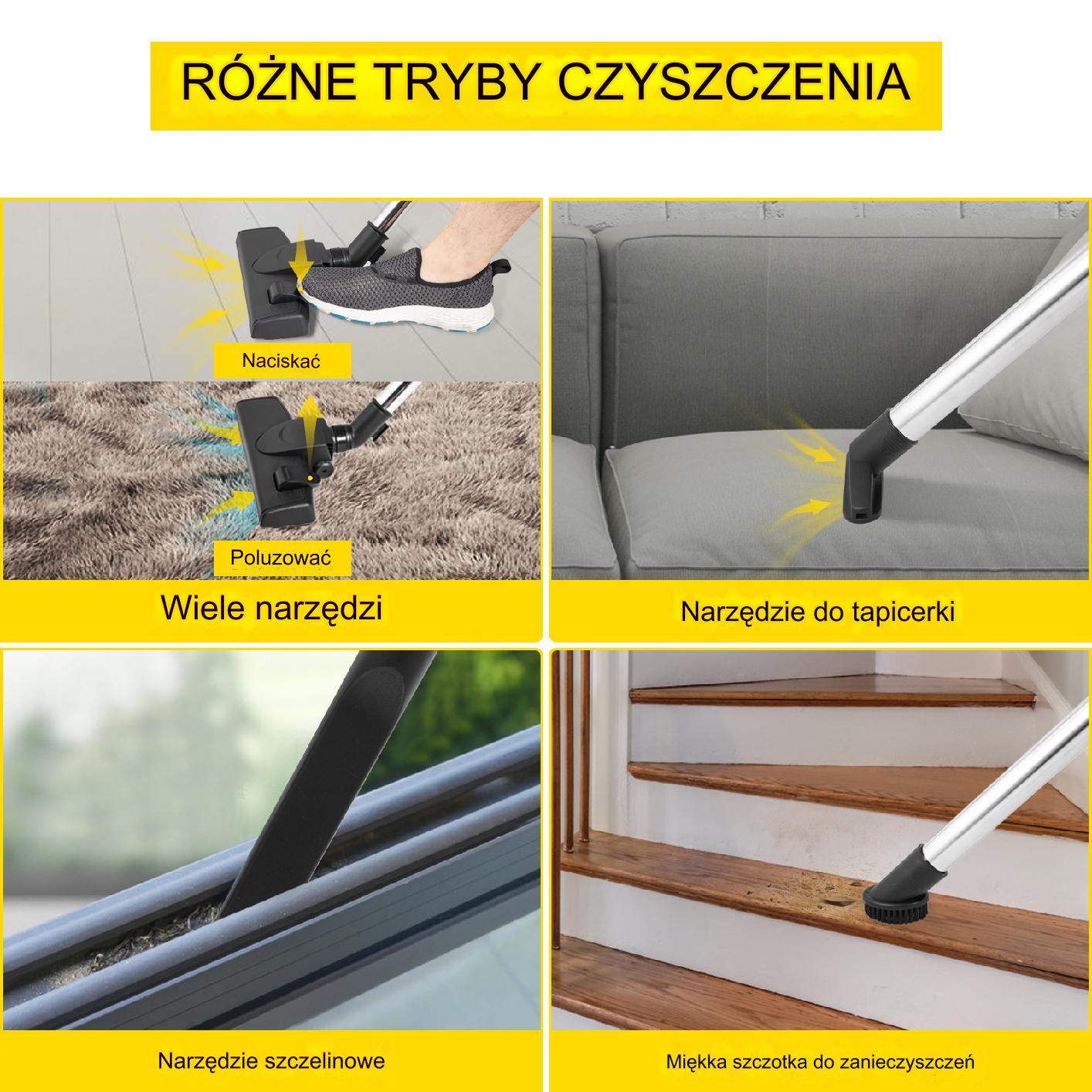 Odkurzacz plecakowy 1000 W 4l - obrazek 6