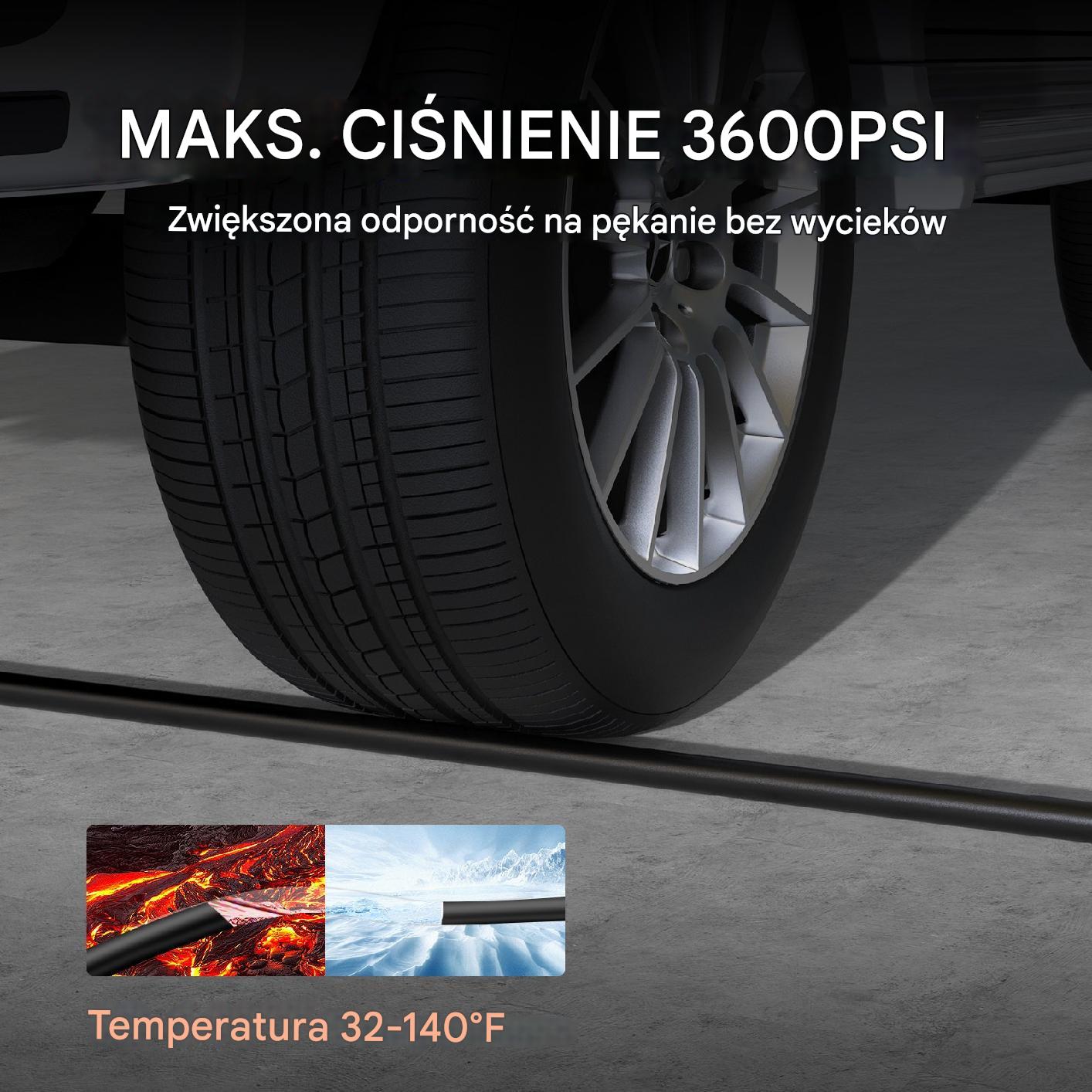 Wąż do myjki ciśnieniowej 15m 3600PSI – M22-14mm promień gięcia 19mm - obrazek 4