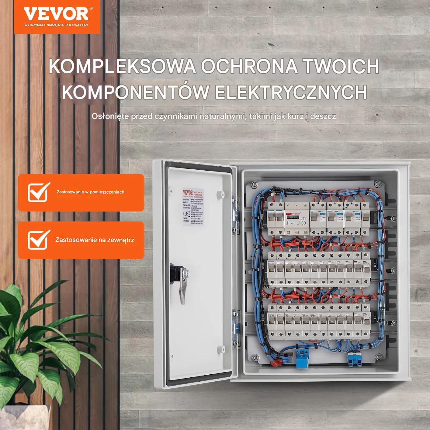 Skrzynka elektryczna rozdzielnia obudowa metalowa 60x40x23 cm - obrazek 5