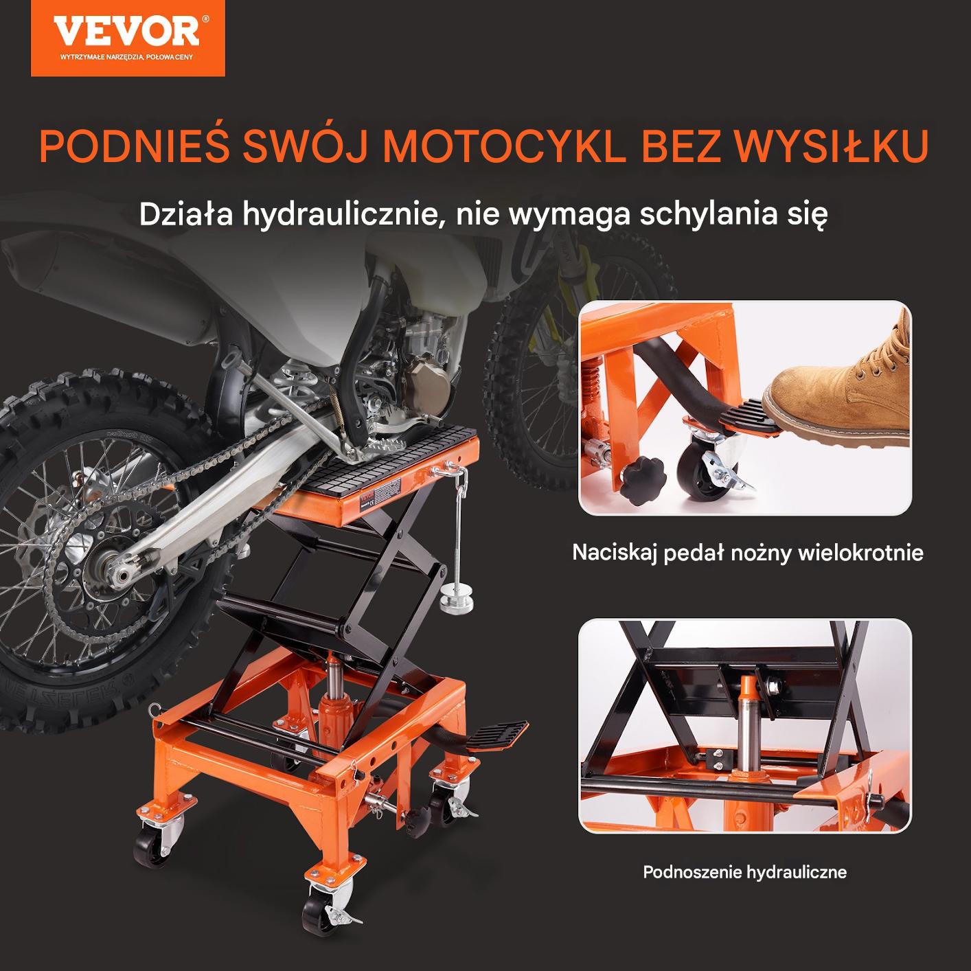 Podnośnik motocyklowy hydrauliczny 158 kg do Motoru Motocykli - obrazek 7