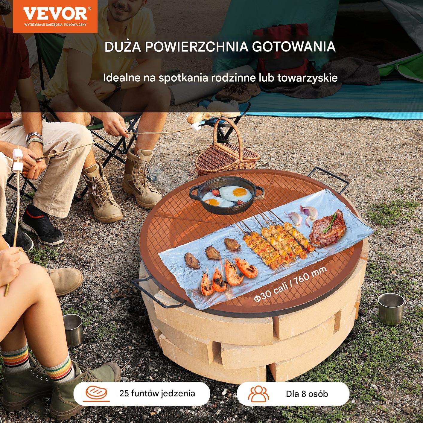 Stalowy Ruszt na Ognisko 76 cm – Idealny do Grillowania w Plenerze! - obrazek 7