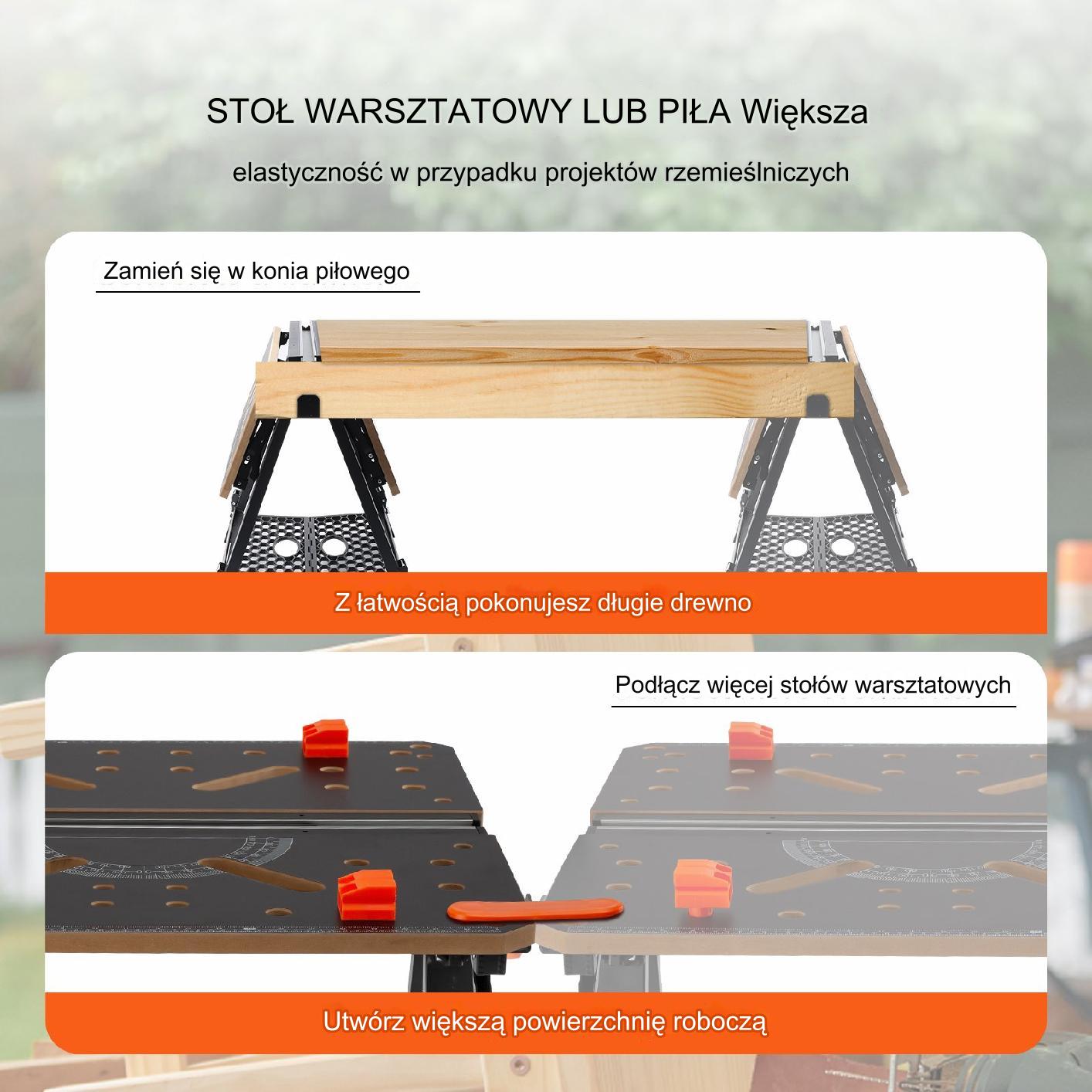 Roboczy stół warsztatowy montażowy stolarski roboczy blat roboczy 65x70 cm - obrazek 4