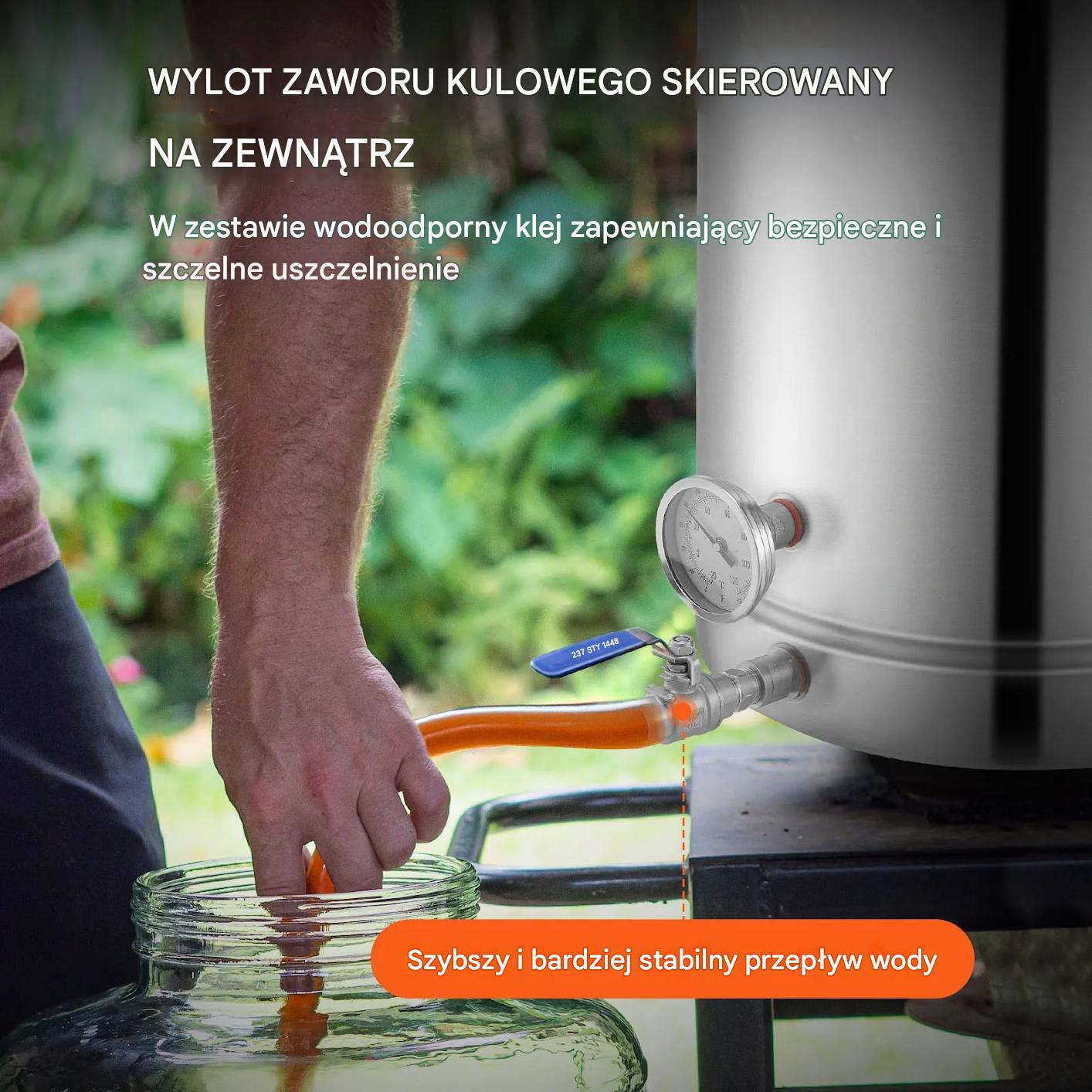 Garnek do warzenia piwa 60L stal nierdzewna z termometrem i filtrem - obrazek 7