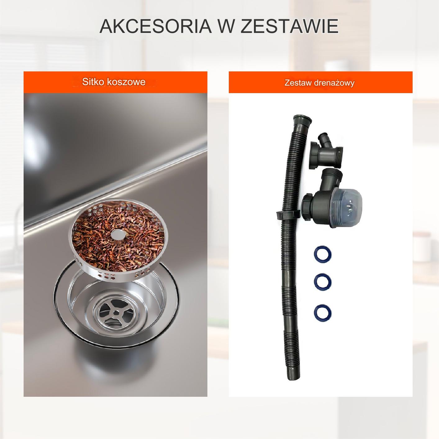 Zlew gastronomiczny zlewozmywak podwieszany 1-komorowy - obrazek 5