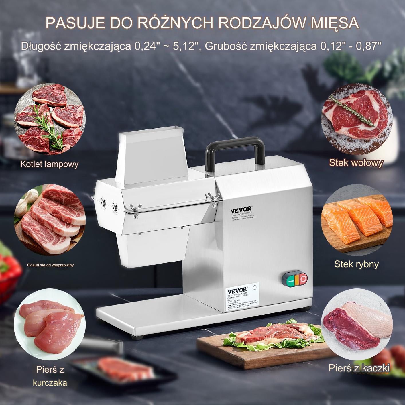 Rozdrabniacz mięsa elektryczny 450 W 54 ostrza stal nierdzewna premium - obrazek 4