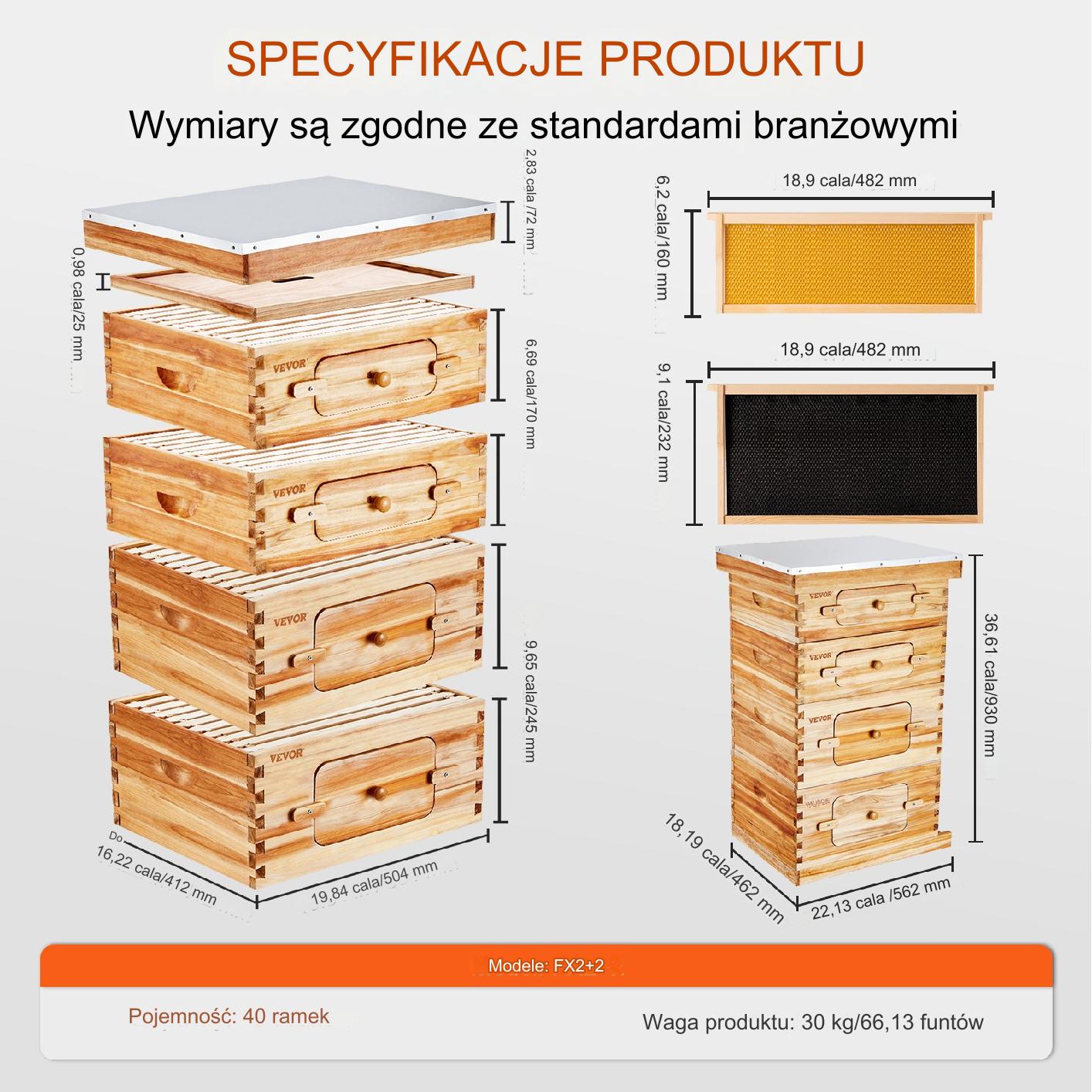 Ul Drewniany 2 Głębokie + 2 Średnie - obrazek 2