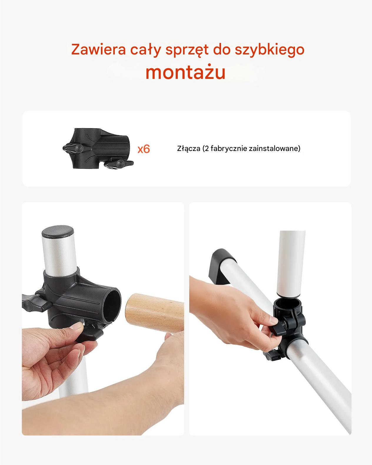 Drążek baletowy podwójny wolnostojący regulowany stabilny do tańca fitness - obrazek 7