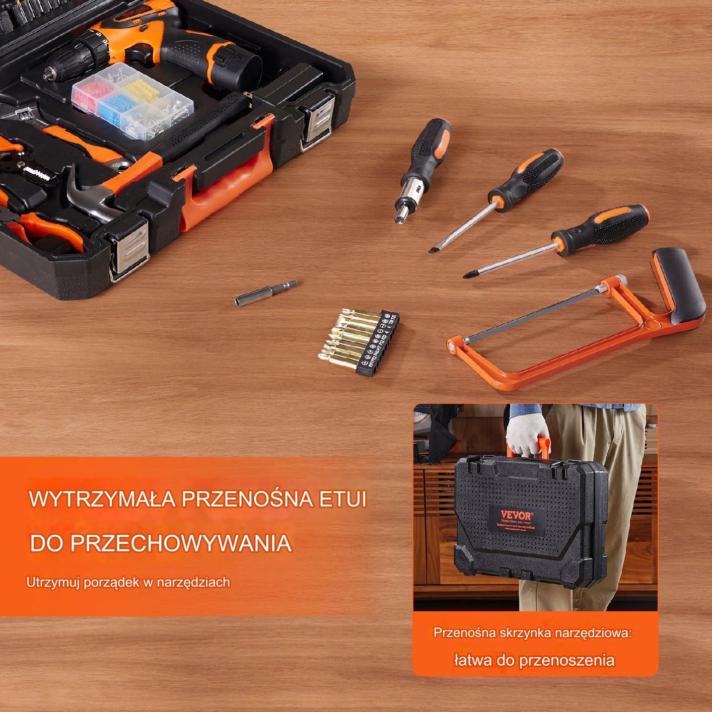 Zestaw Narzędzi 146-częściowy Walizka z Wkrętarką Akumulatorową - obrazek 4