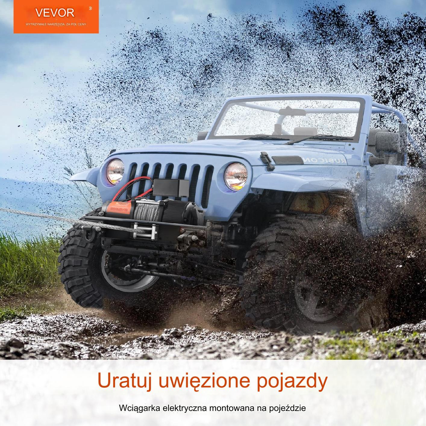 Elektryczna Wciągarka Samochodowa 2000 kg Stalowa Lina - obrazek 7