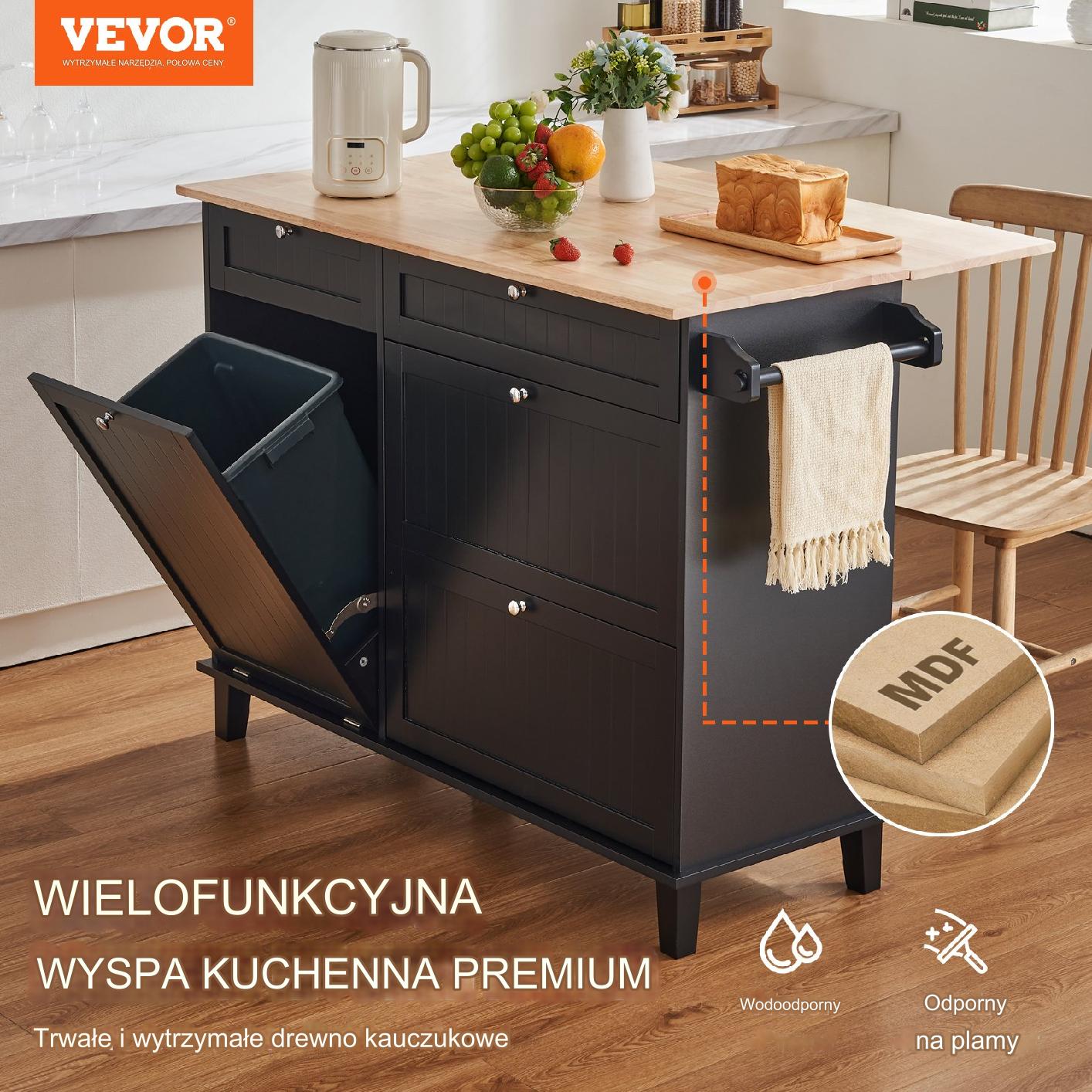 Wyspa Kuchenna z Szufladą i Szafką na Śmieci - obrazek 6