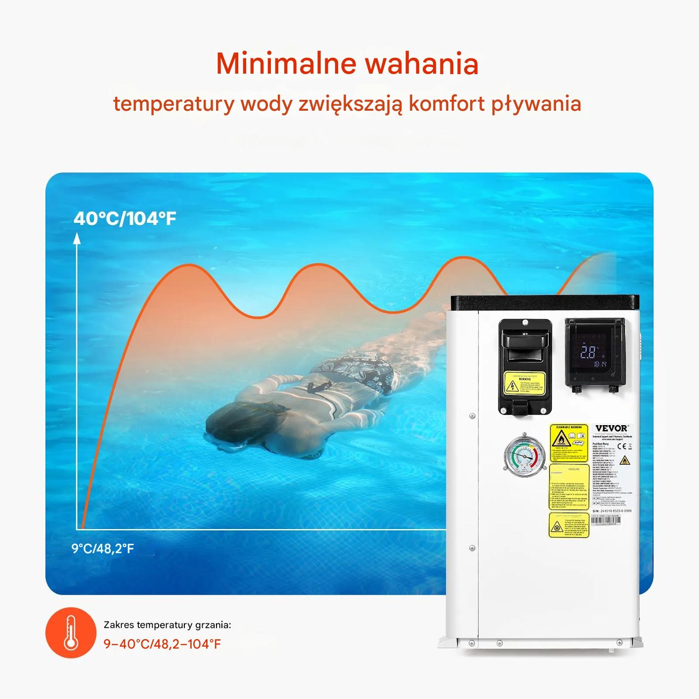 Pompa ciepła basenowa energooszczędna 1,5–7,1 kW inwerter do basenu - obrazek 4