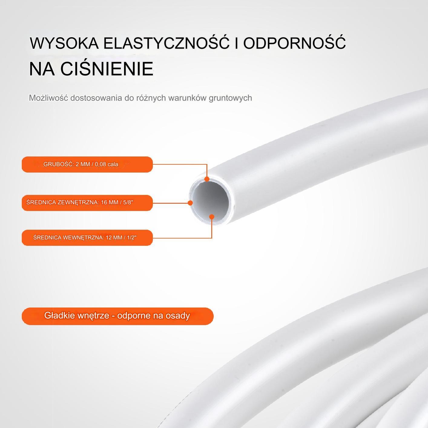 Rura pex-al-pex 16mm 200m bariera tlenu do ogrzewania podłogowego - obrazek 3
