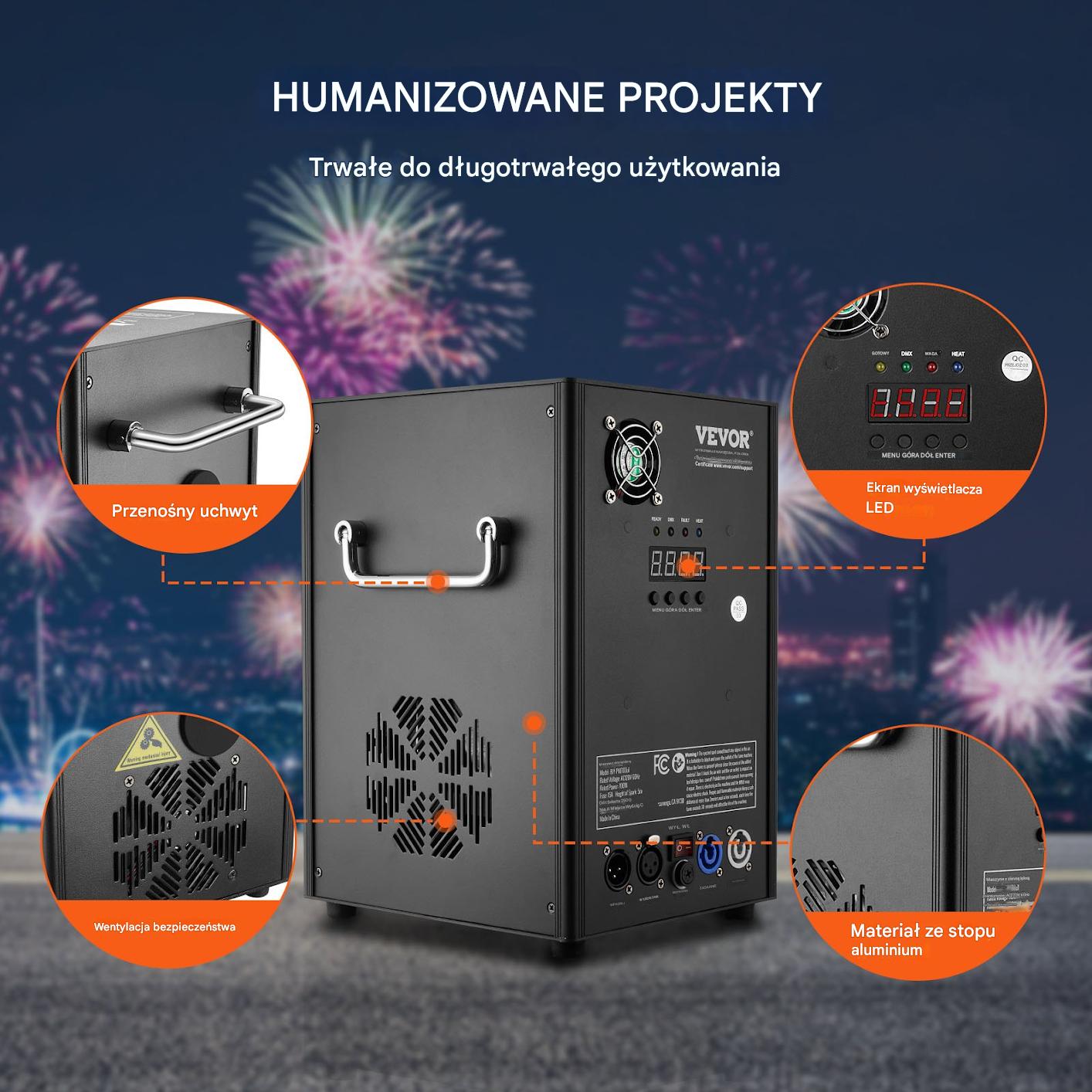 Maszyna do Efektów Specjalnych 700W – Zimne Ognie na Wydarzenia - obrazek 5