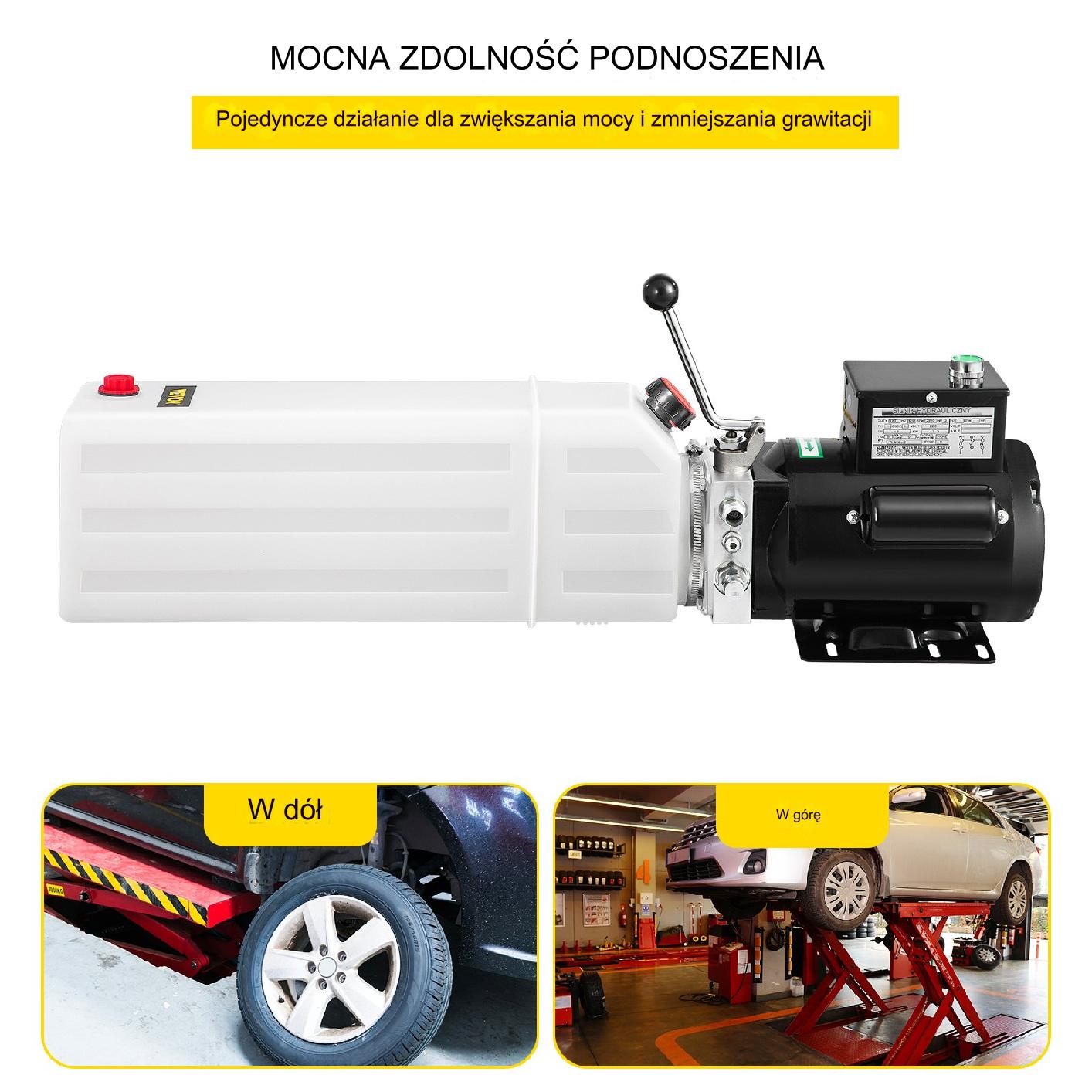 Agregat hydrauliczny do podnośnika samochodowego 3 kW 220 V 190 bar 14 L - obrazek 6