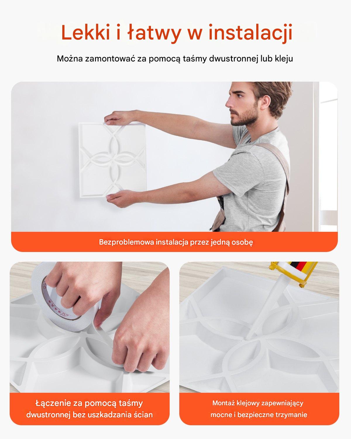 Panele Ścienne 3D - Białe Kwiaty 2.97 m² - obrazek 7