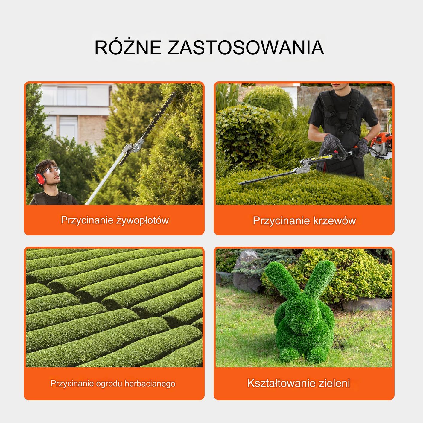 Podkaszarka do żywopłotu nożyce piła spalinowa długi uchwyt - obrazek 8