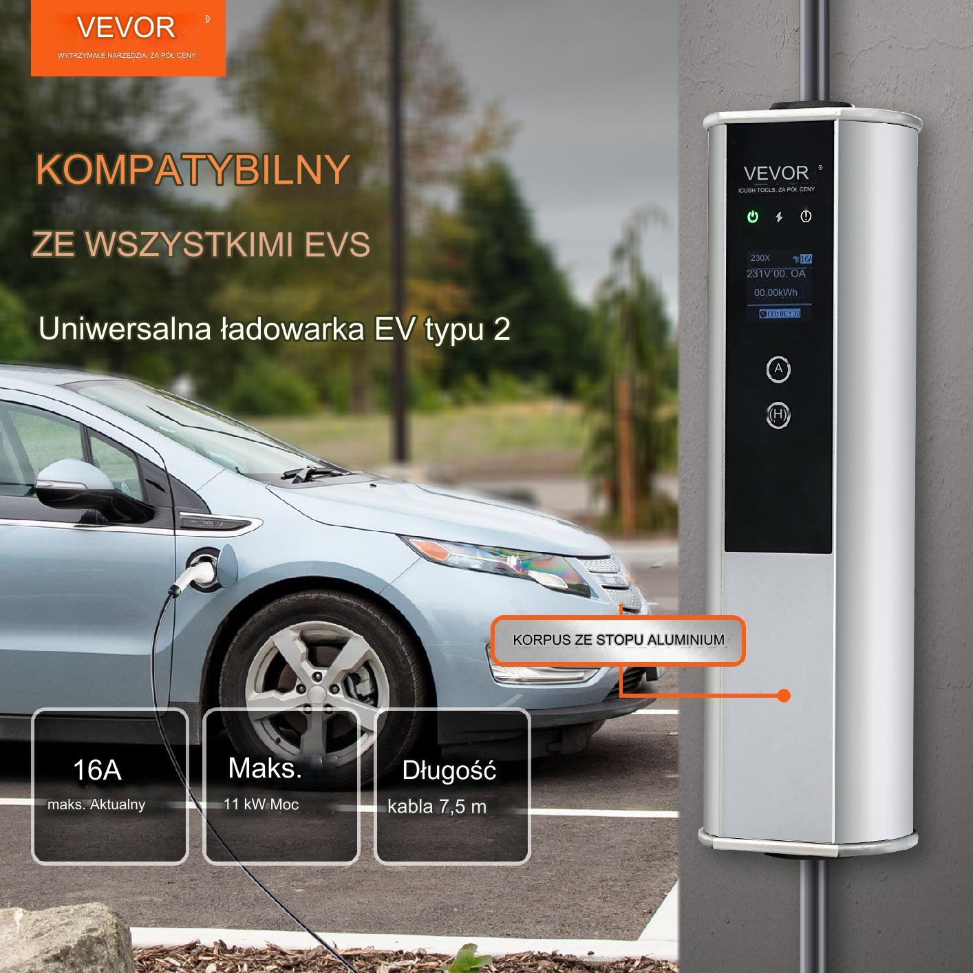 Ładowarka do samochodów elektrycznych 11 kW Typ 2 7,5 M 16A - obrazek 7