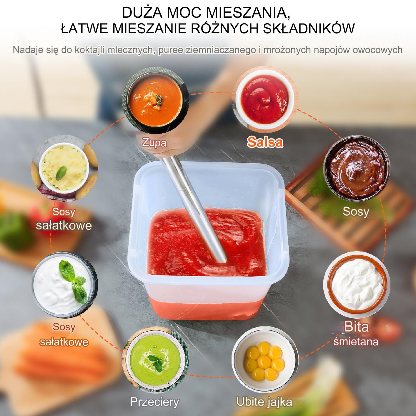 Blender ręczny mikser gastronomiczny 500W 50.8 cm - obrazek 6