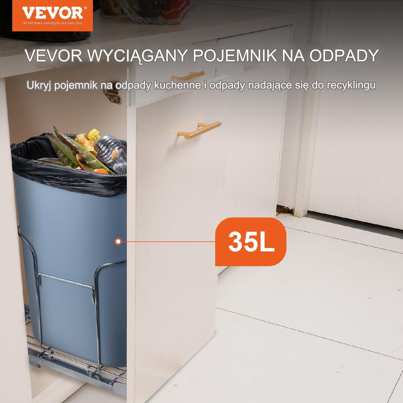 Wysuwany Kosz na Śmieci 35 L - obrazek 7