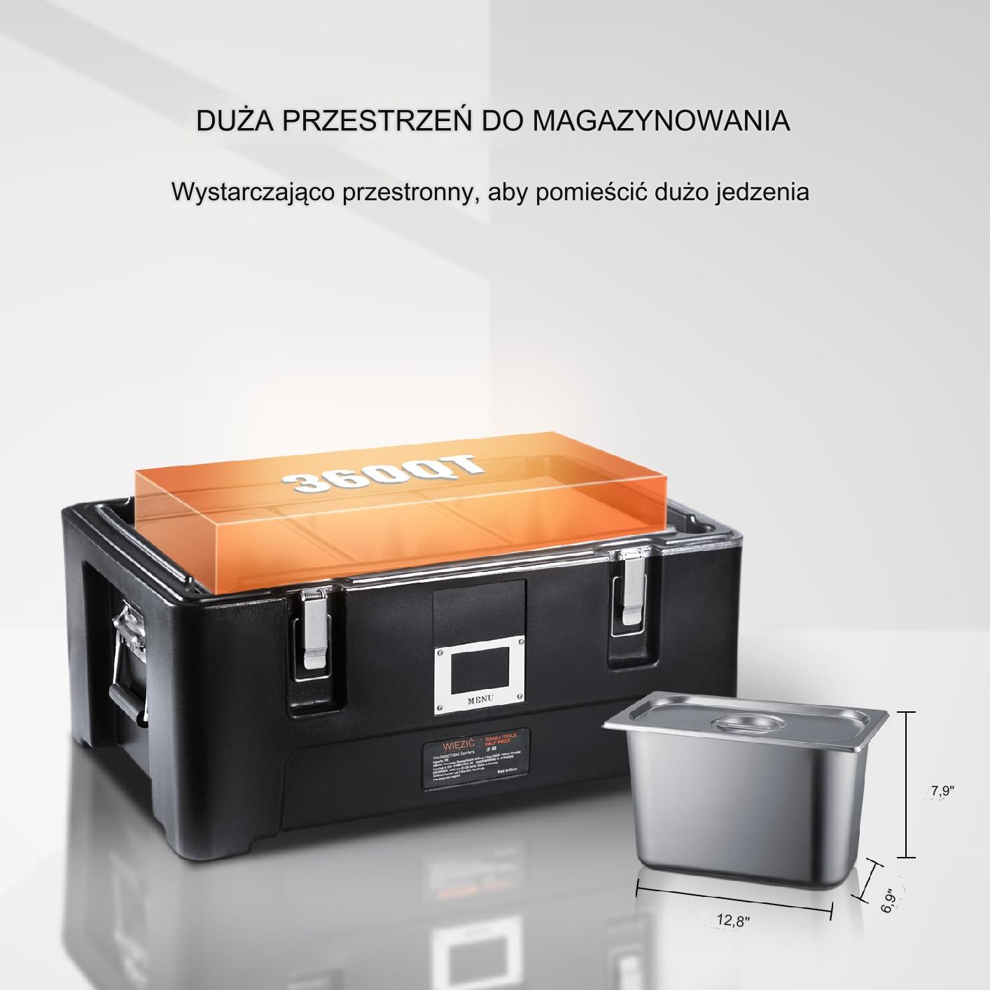 Pojemnik termiczny na żywność transporter cateringowy 30L - obrazek 3