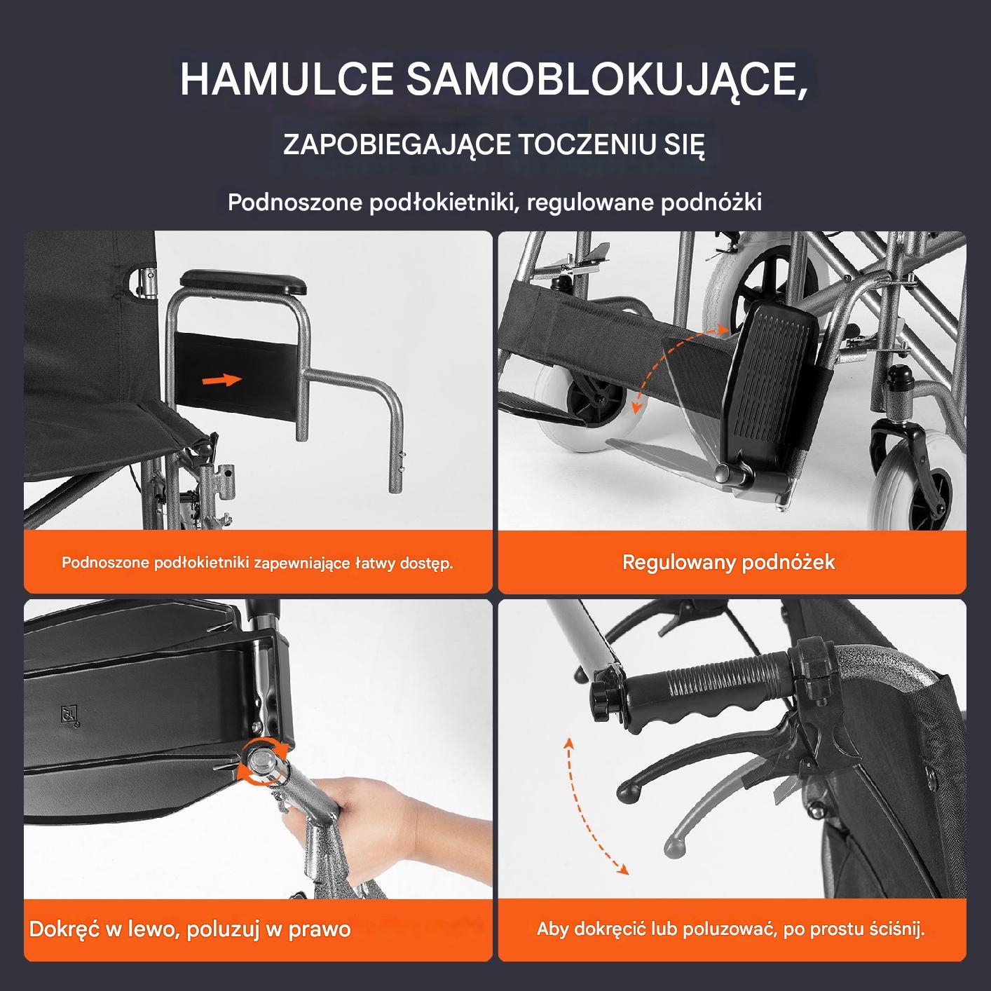 Wózek Inwalidzki 60 cm - obrazek 3